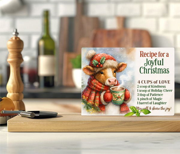 Recipe For A Joyful Christmas - Cutting Board - Sublimation Transfer