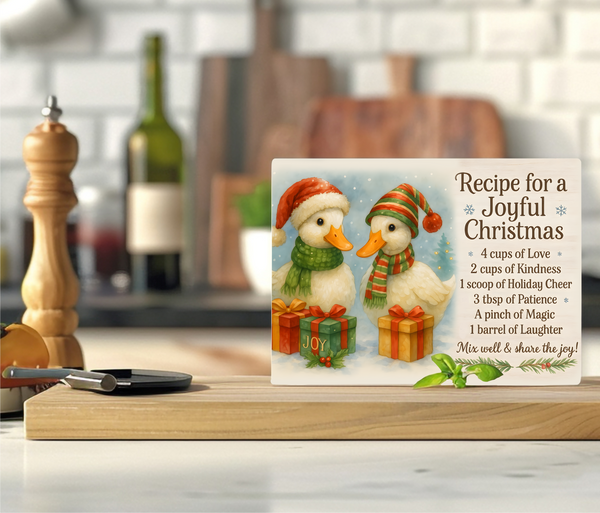 Recipe For A Joyful Christmas - Cutting Board - Sublimation Transfer