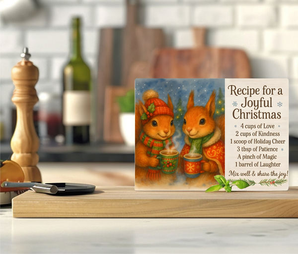 Recipe For A Joyful Christmas - Cutting Board - Sublimation Transfer