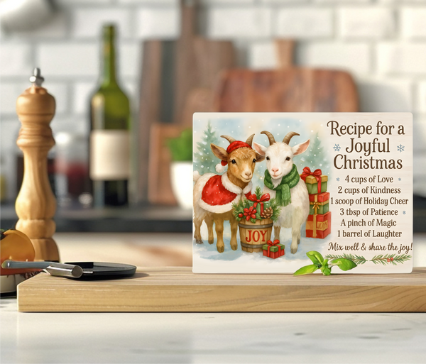 Recipe For A Joyful Christmas - Cutting Board - Sublimation Transfer