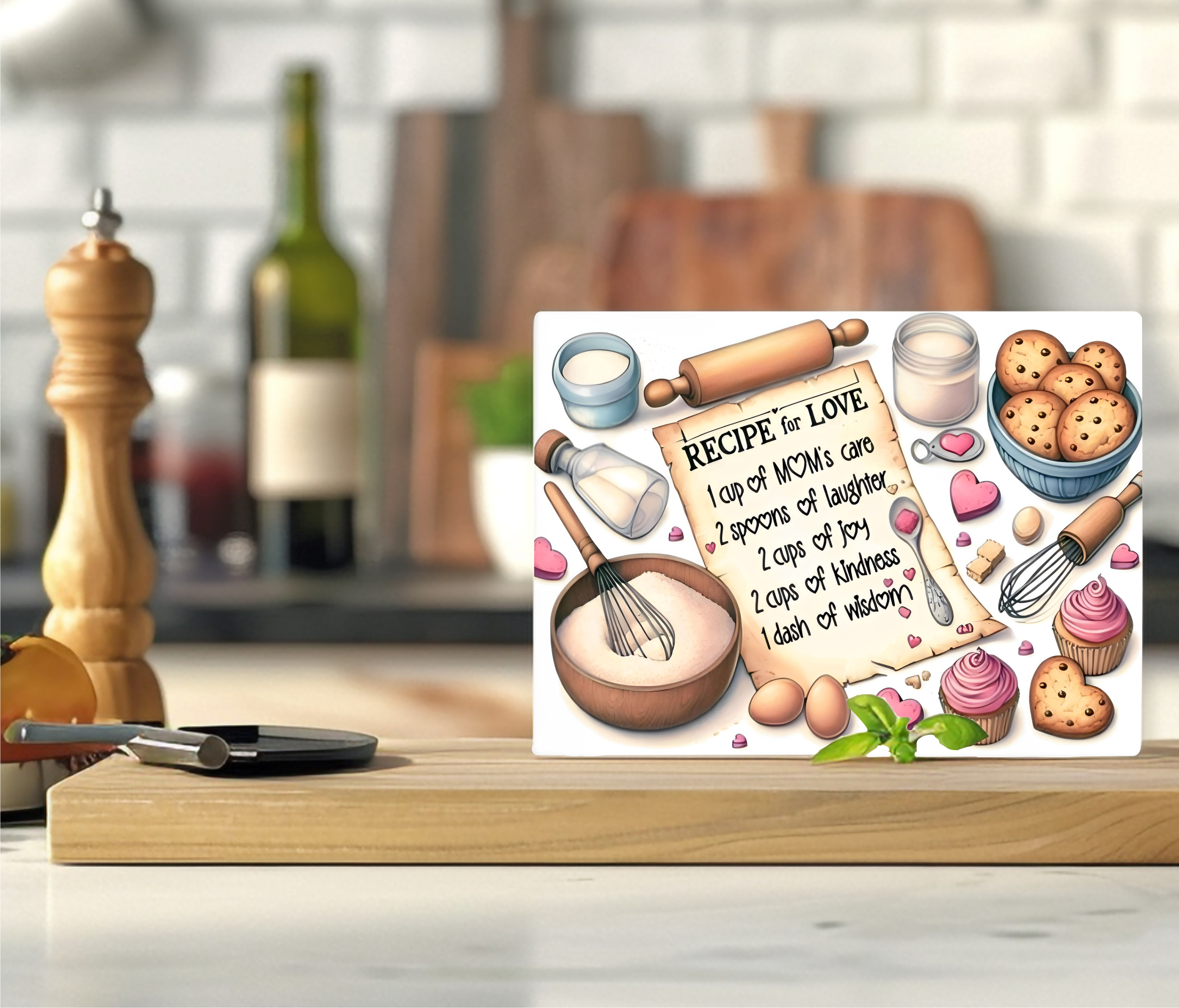 Recipe For Love - Cutting Board - Sublimation Transfer
