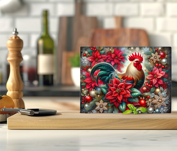 Christmas Rooster - Cutting Board - Sublimation Transfer