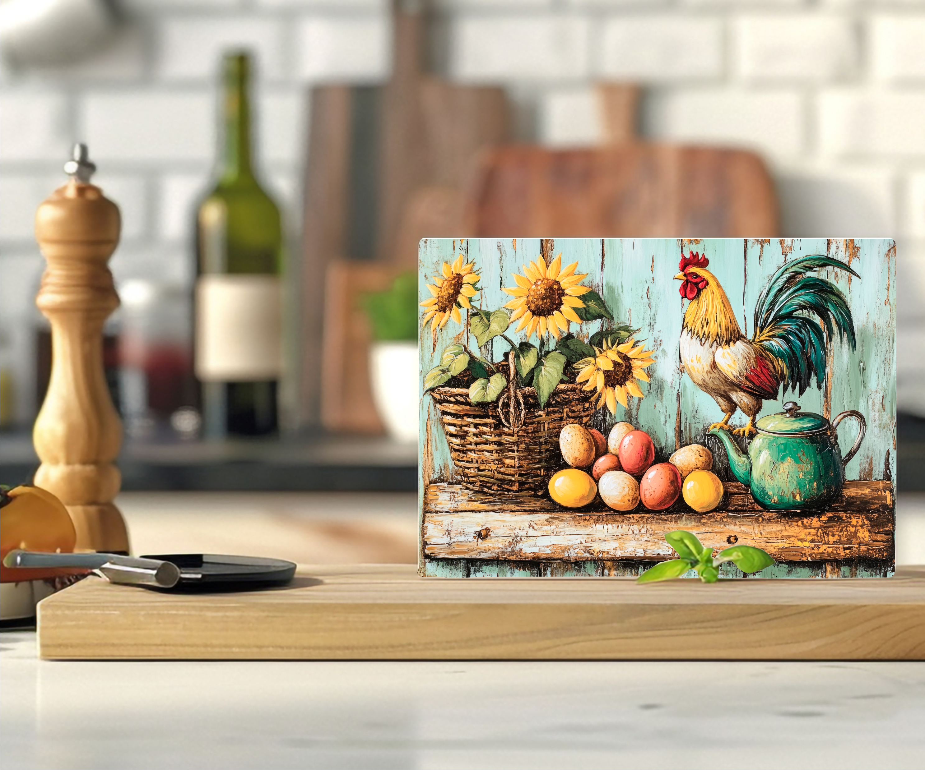 Country Chicken - Cutting Board - Sublimation Transfer
