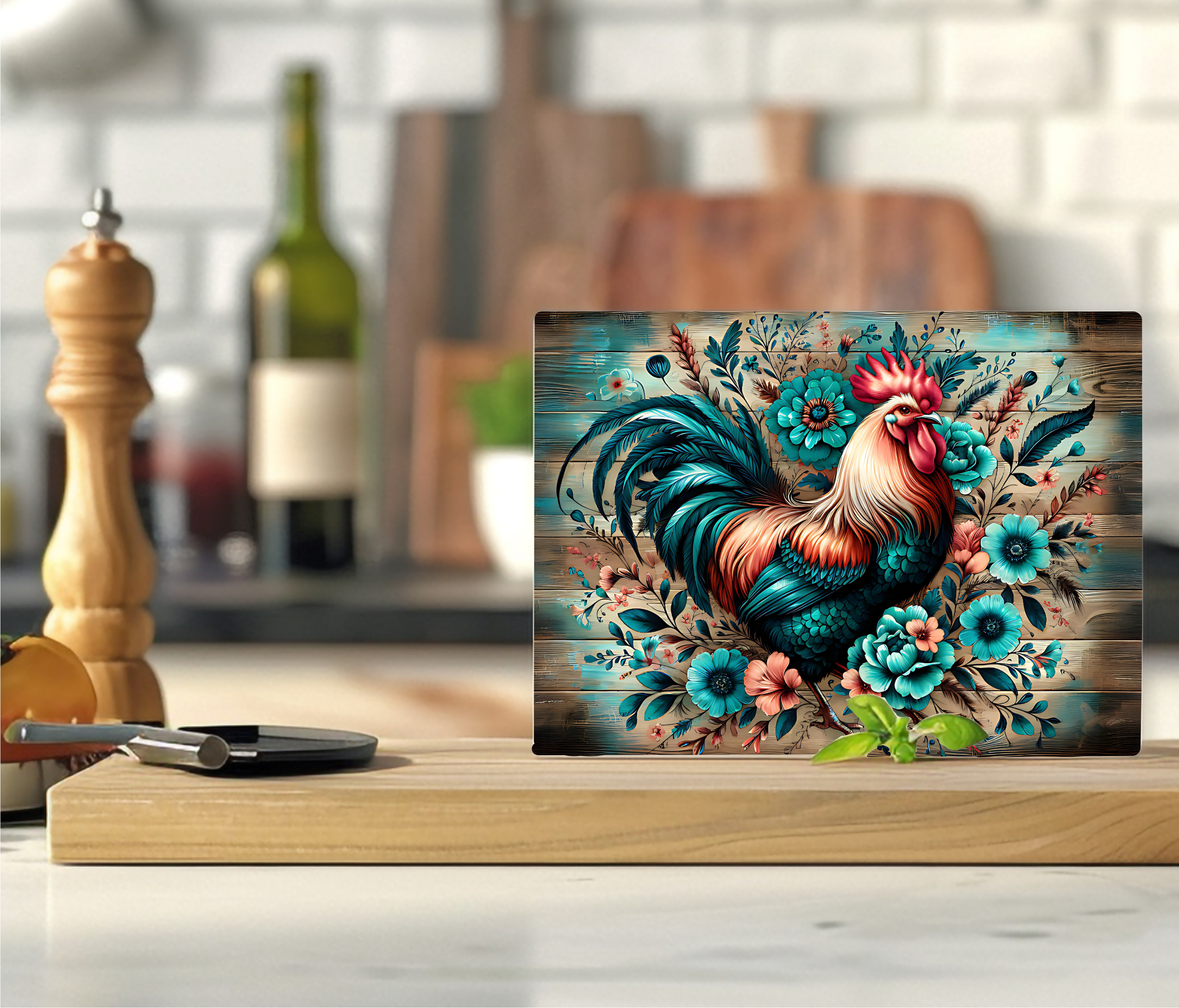Rooster - Cutting Board - Sublimation Transfer