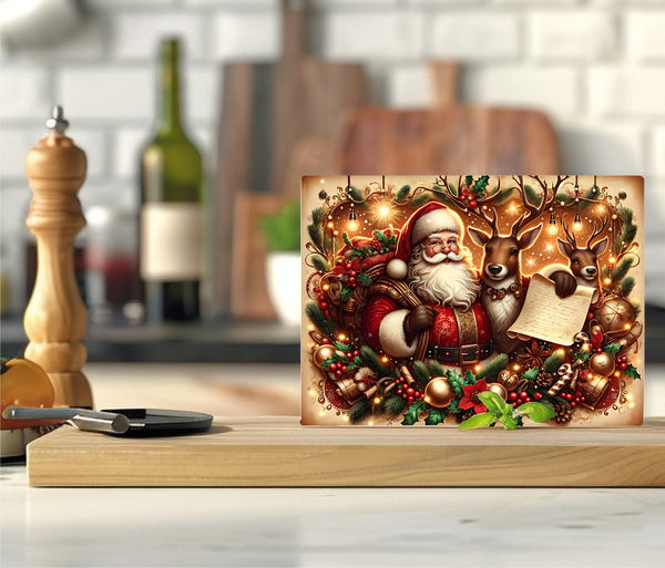 Santa Checking His List - Cutting Board - Sublimation Transfer