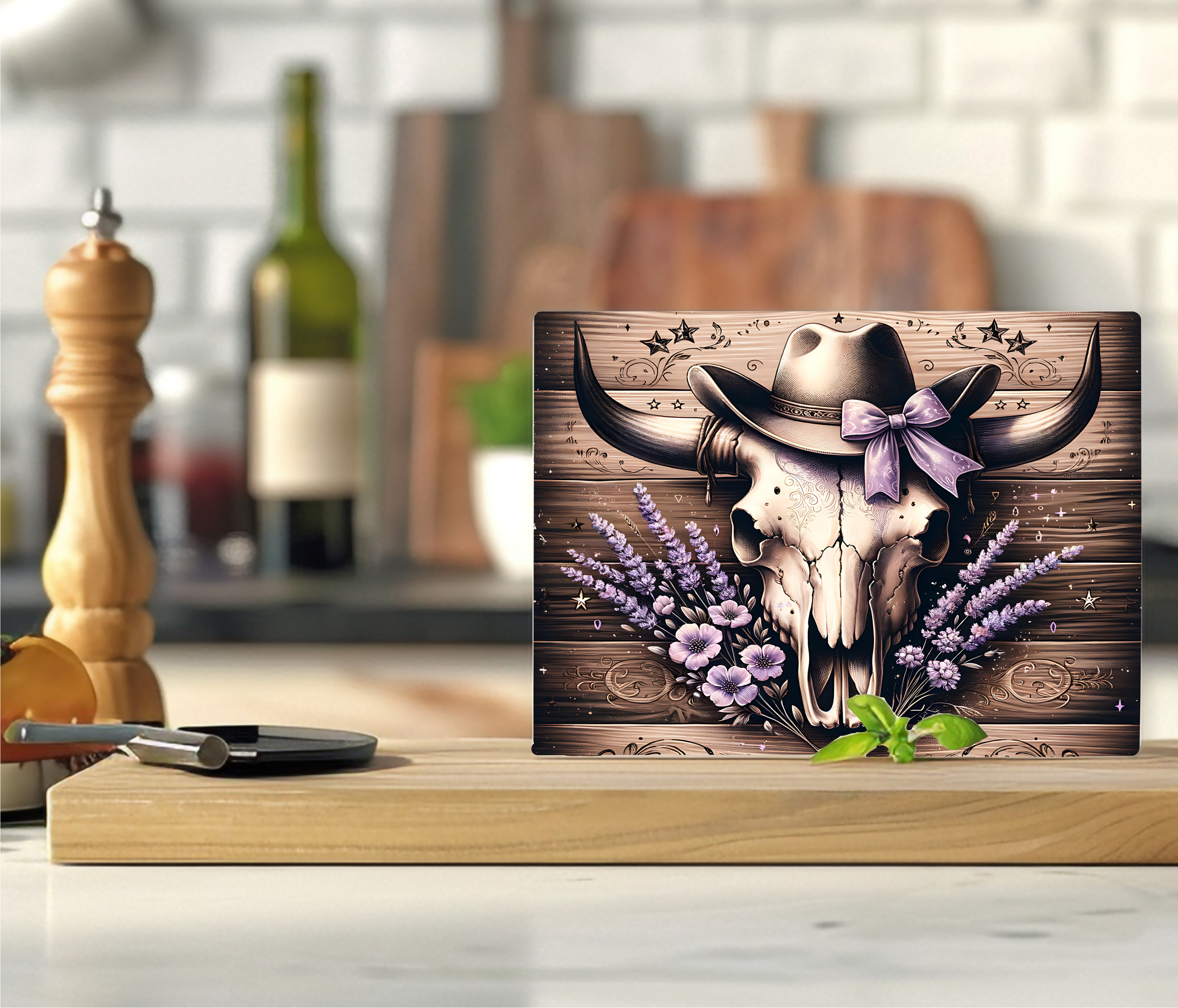 Western Skull - Cutting Board - Sublimation Transfer