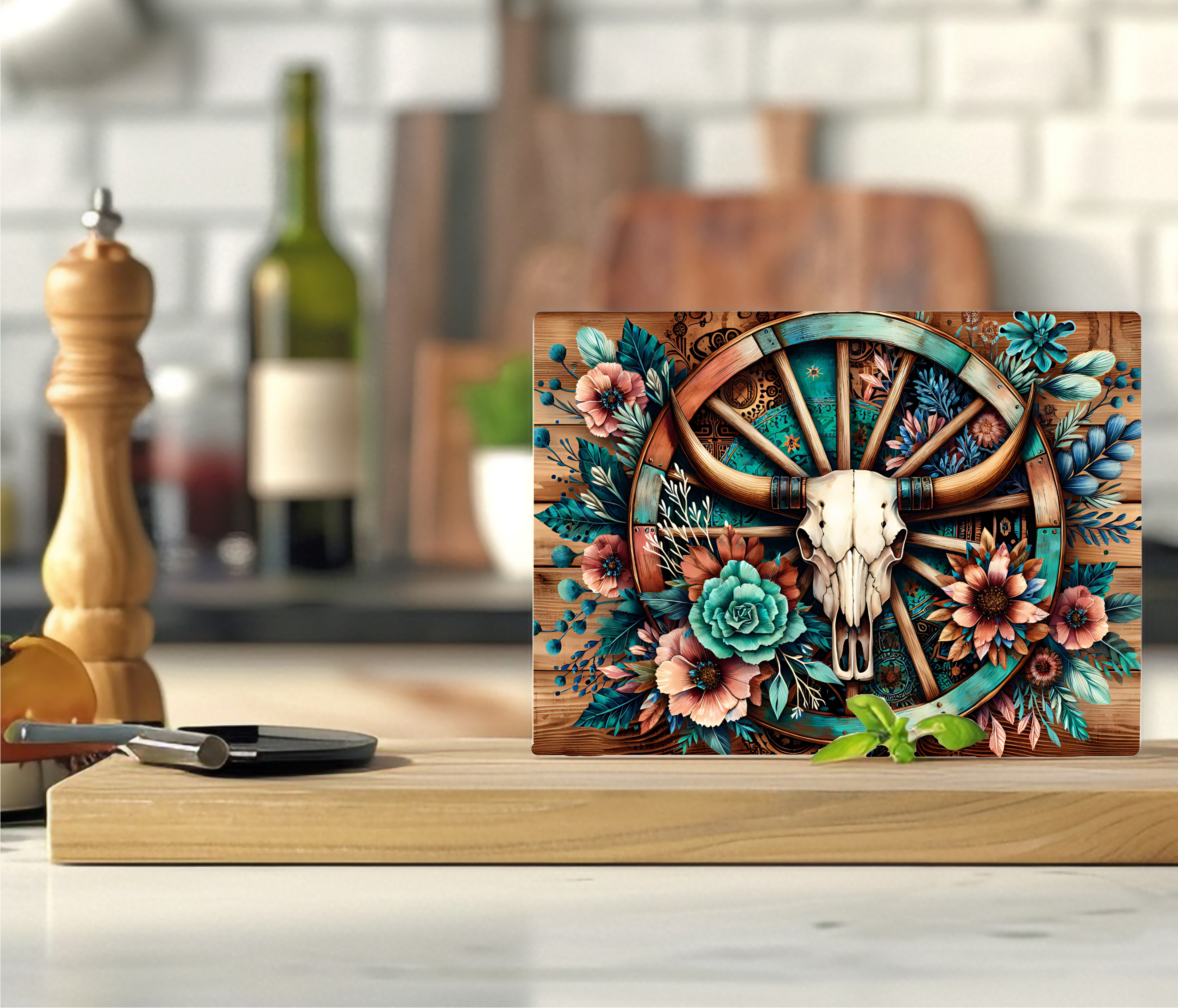 Country Wagon Wheel - Cutting Board - Sublimation Transfer