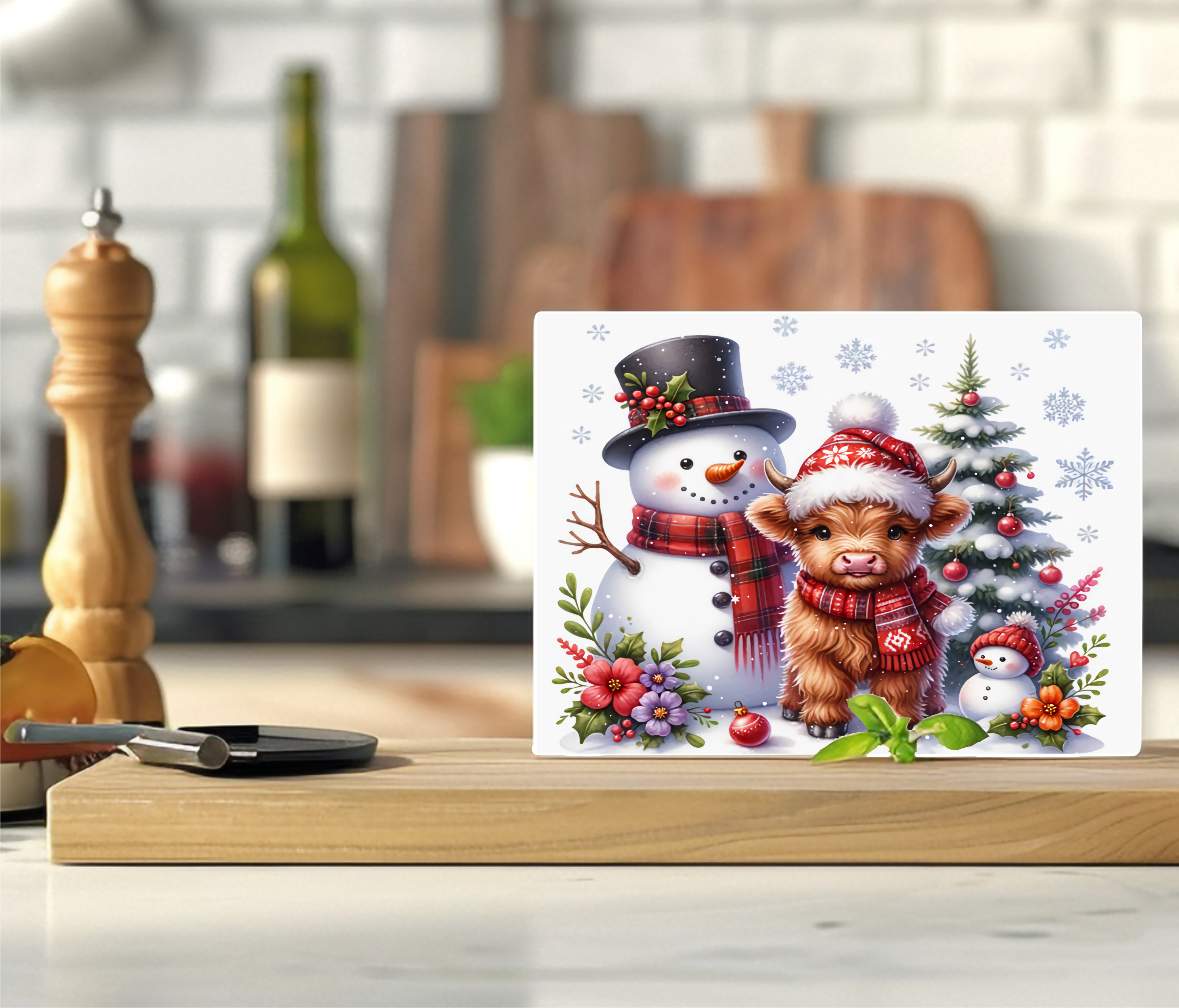 Snow Friends - Cutting Board - Sublimation Transfer