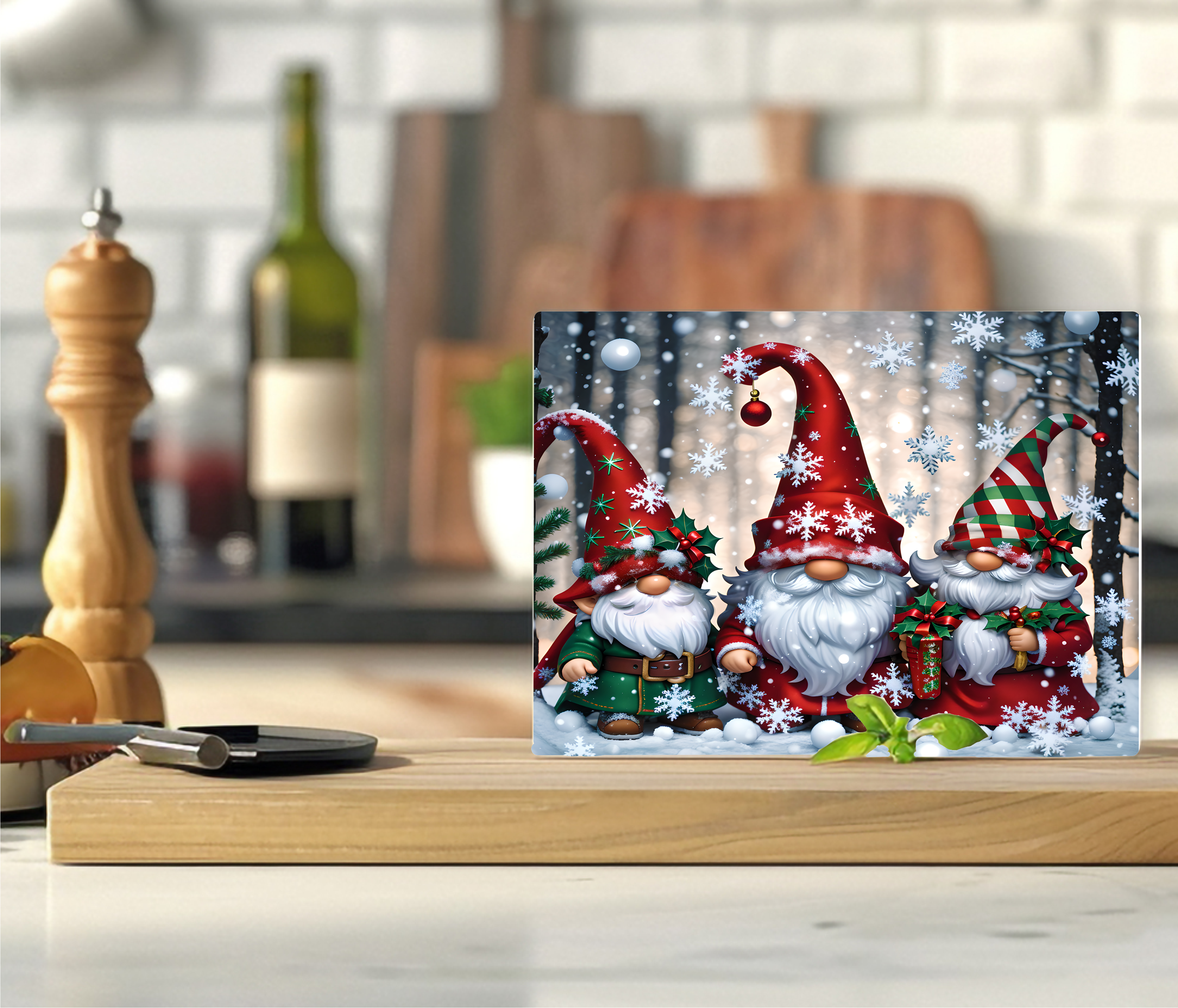 Christmas Gnomes - Cutting Board - Sublimation Transfer