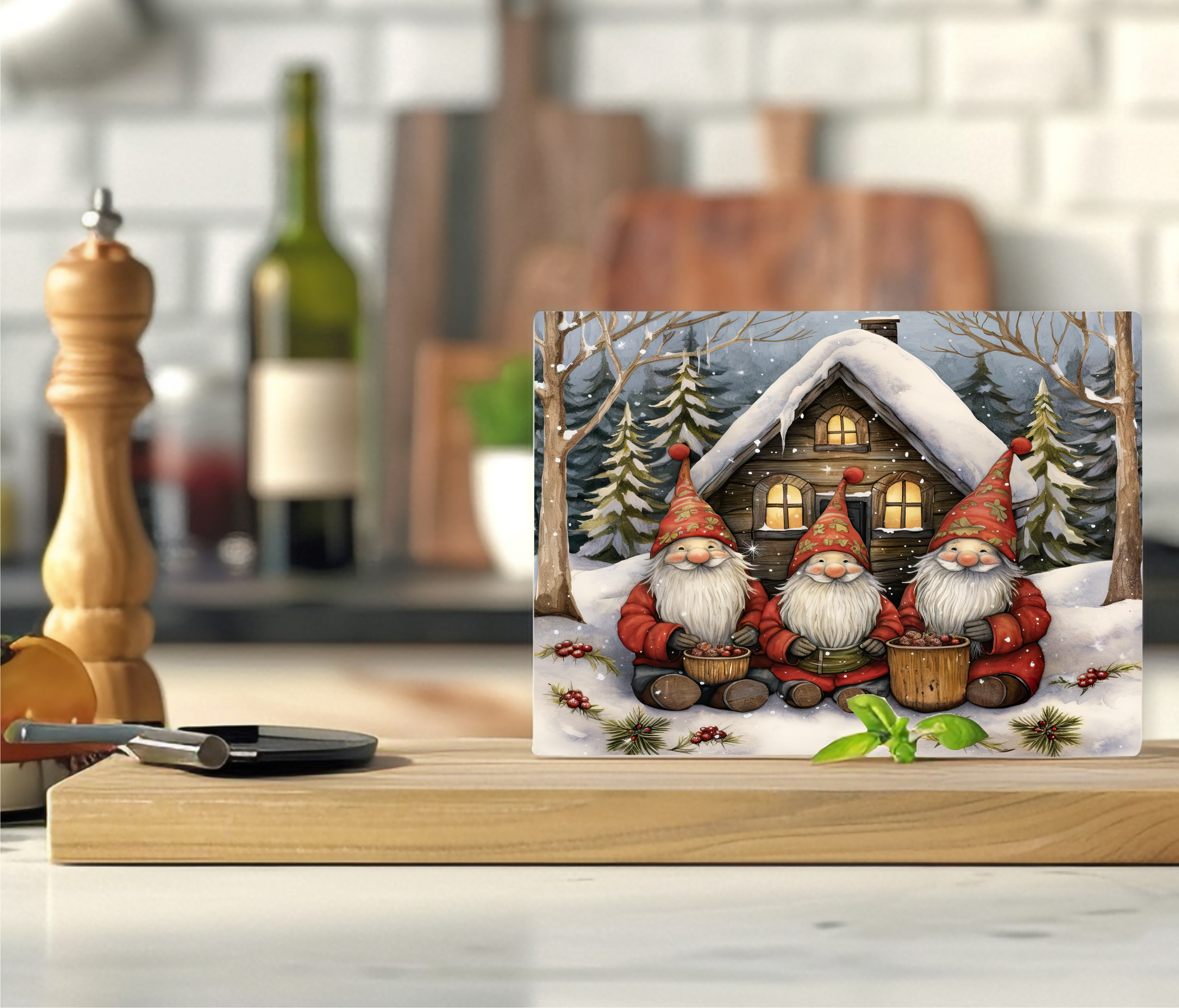 Winter Gnomes - Cutting Board - Sublimation Transfer