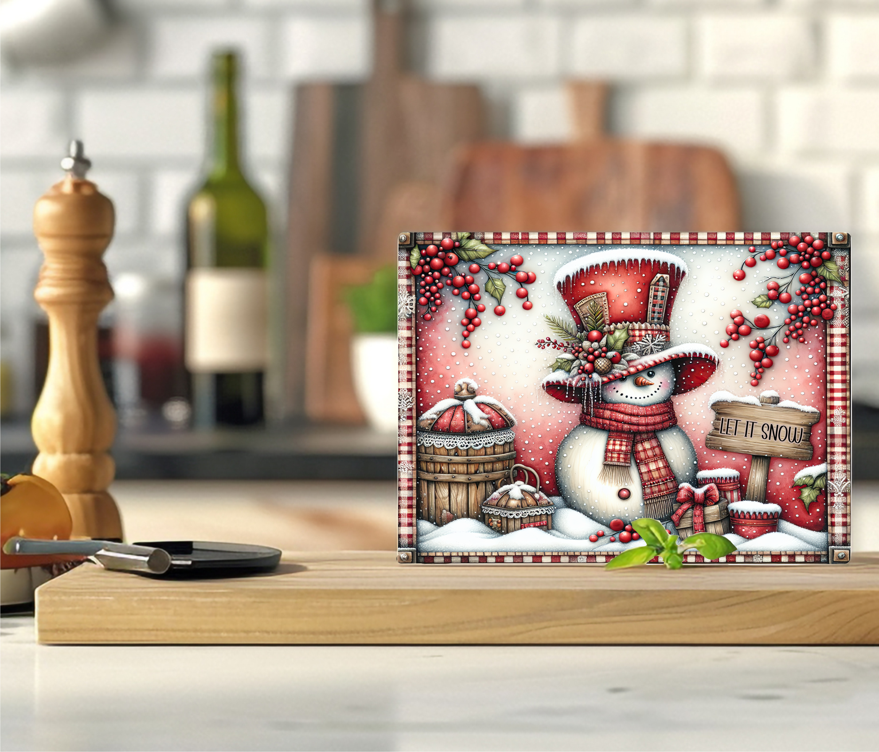 Snowman - Cutting Board - Sublimation Transfer