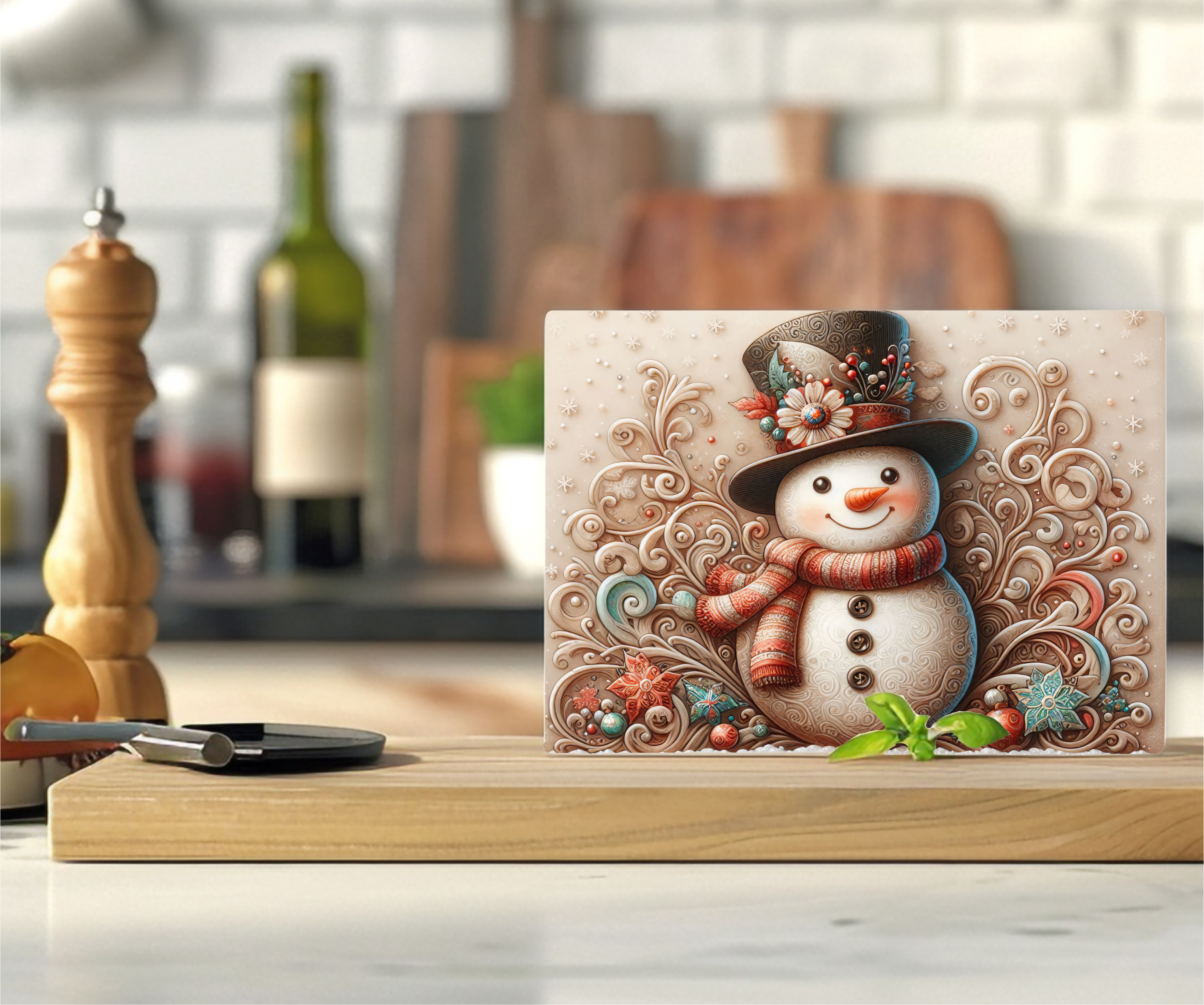 Snowman - Cutting Board - Sublimation Transfer