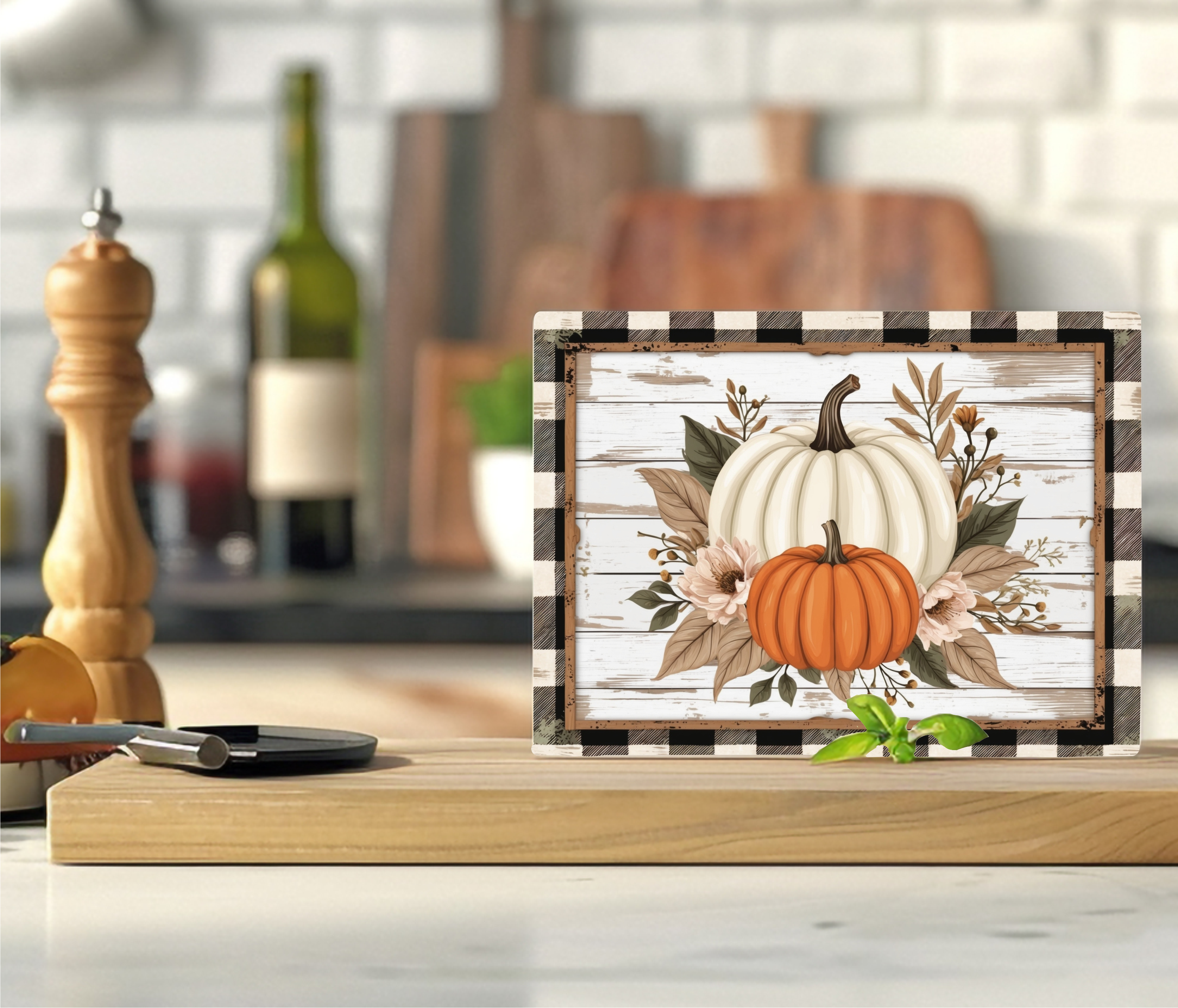 Autumn Pumpkins - Cutting Board - Sublimation Transfer