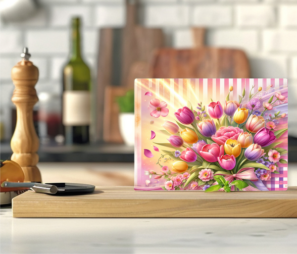Spring Tulips - Cutting Board - Sublimation Transfer