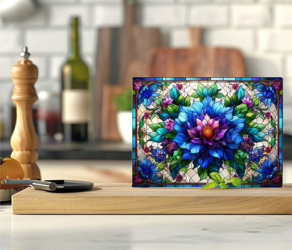 Stained Glass Flower - Cutting Board - Sublimation Transfer