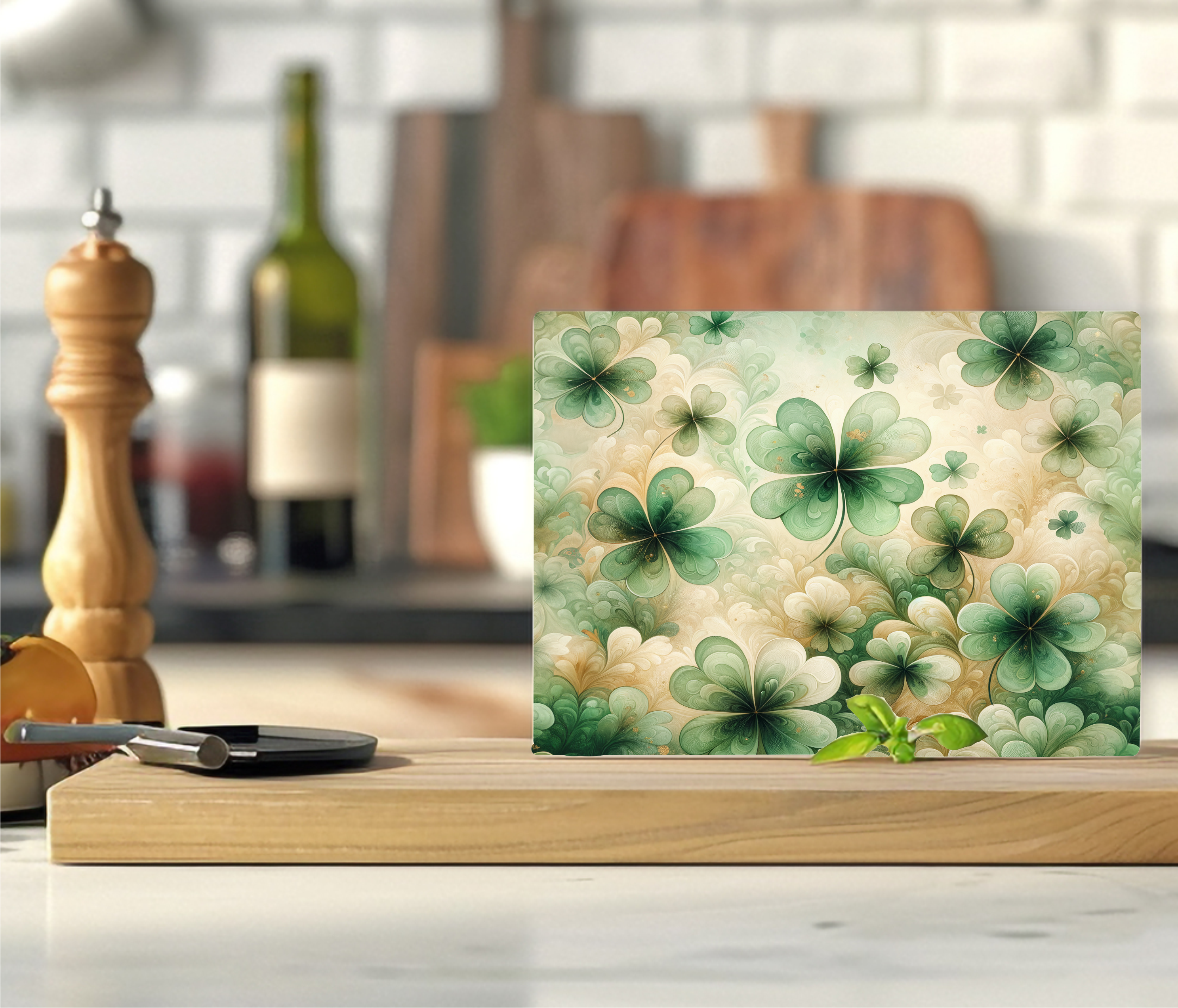 Lucky Clovers - Cutting Board - Sublimation Transfer