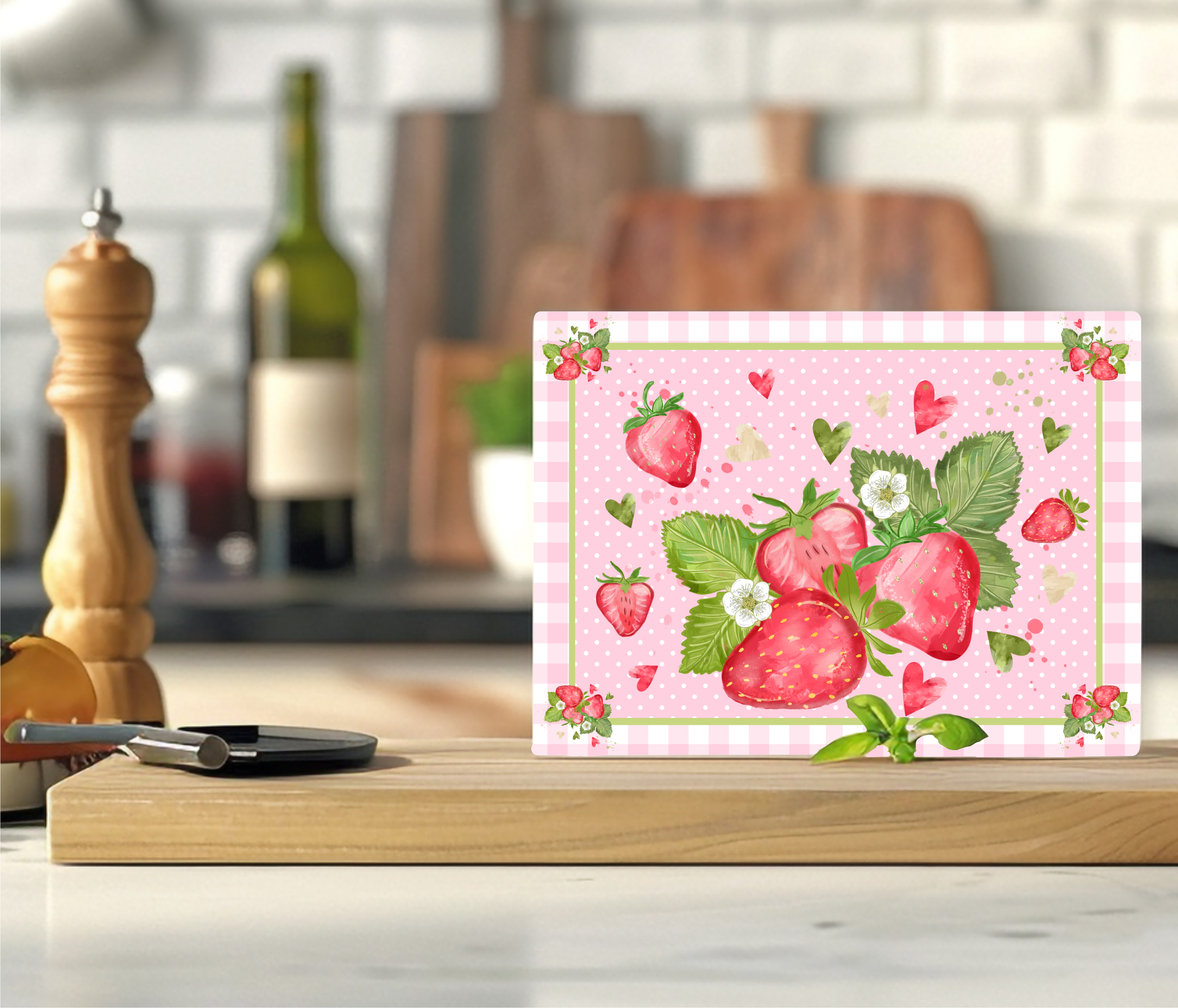 Strawberries - Cutting Board - Sublimation Transfer