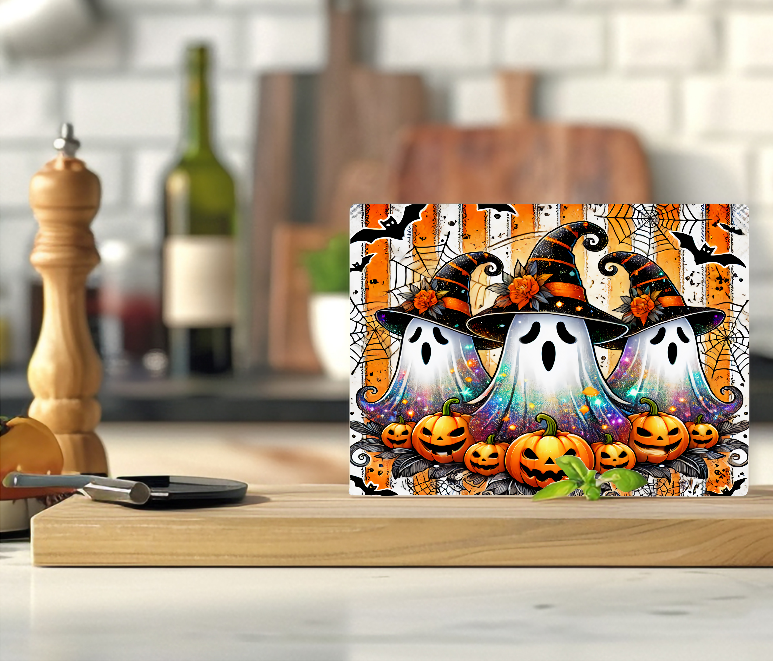 Not Spooky Ghosts - Cutting Board - Sublimation Transfer