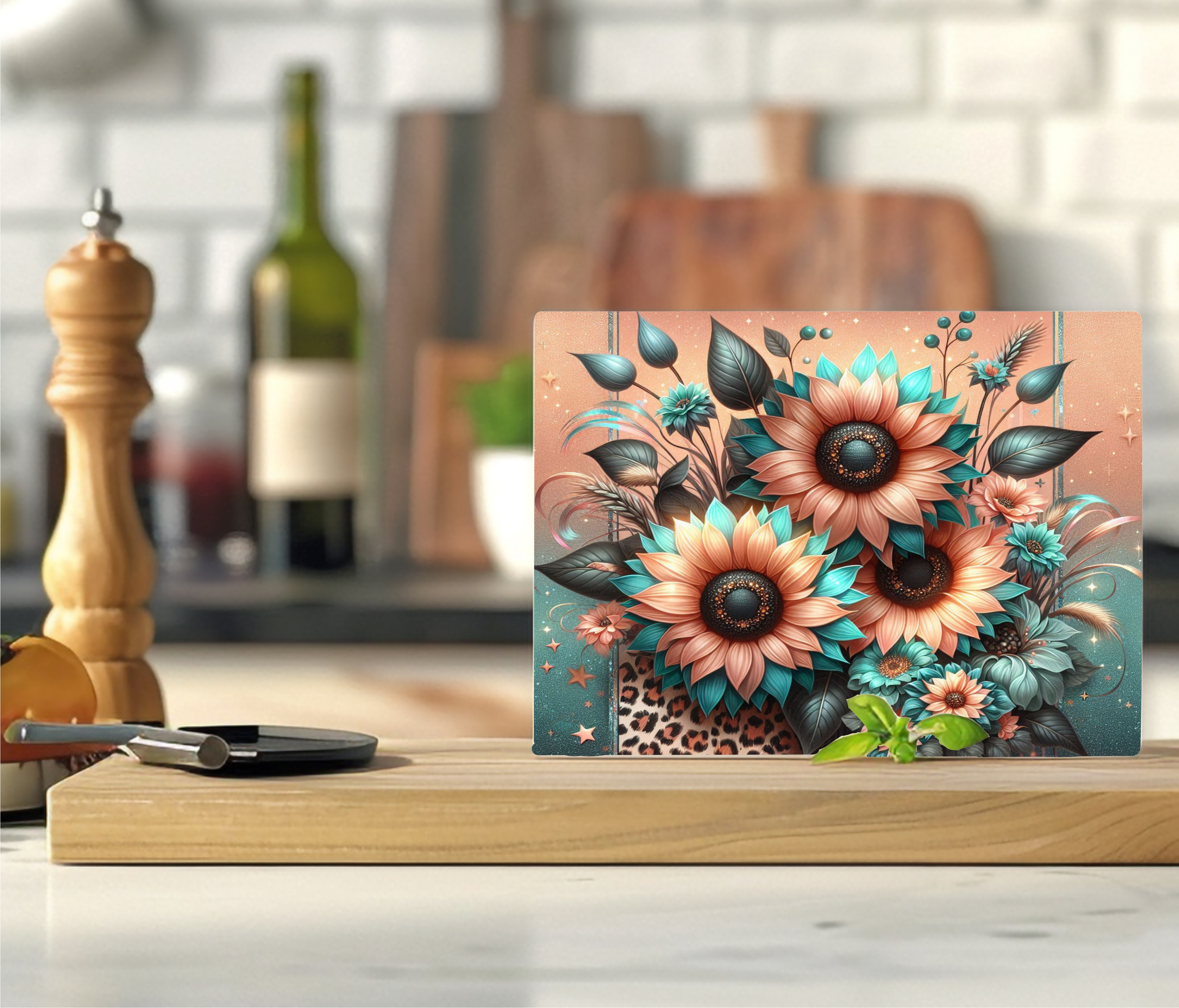 Floral Sunflowers - Cutting Board - Sublimation Transfer