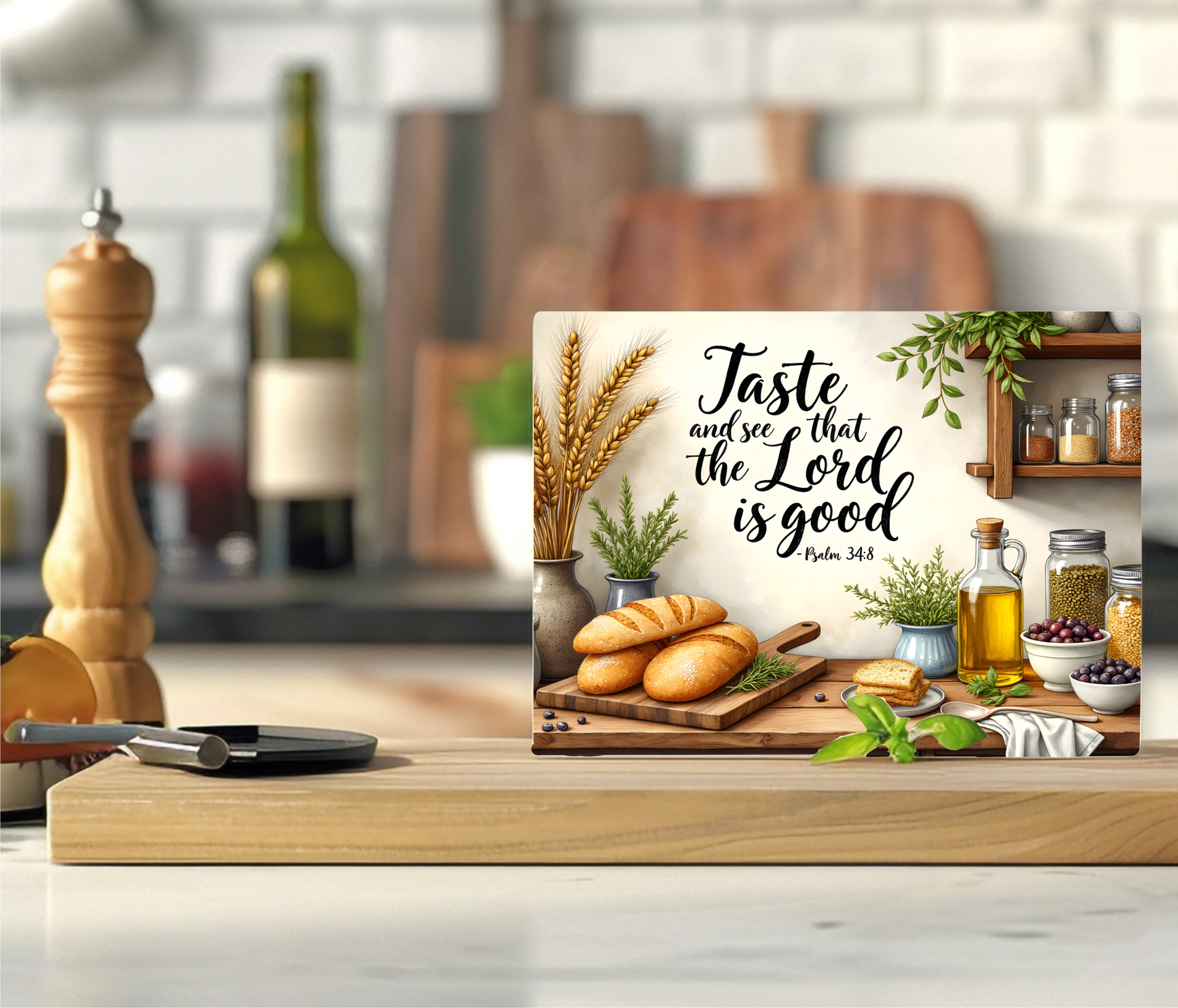 Taste & See That The Lord Is Good - Cutting Board - Sublimation Transfer