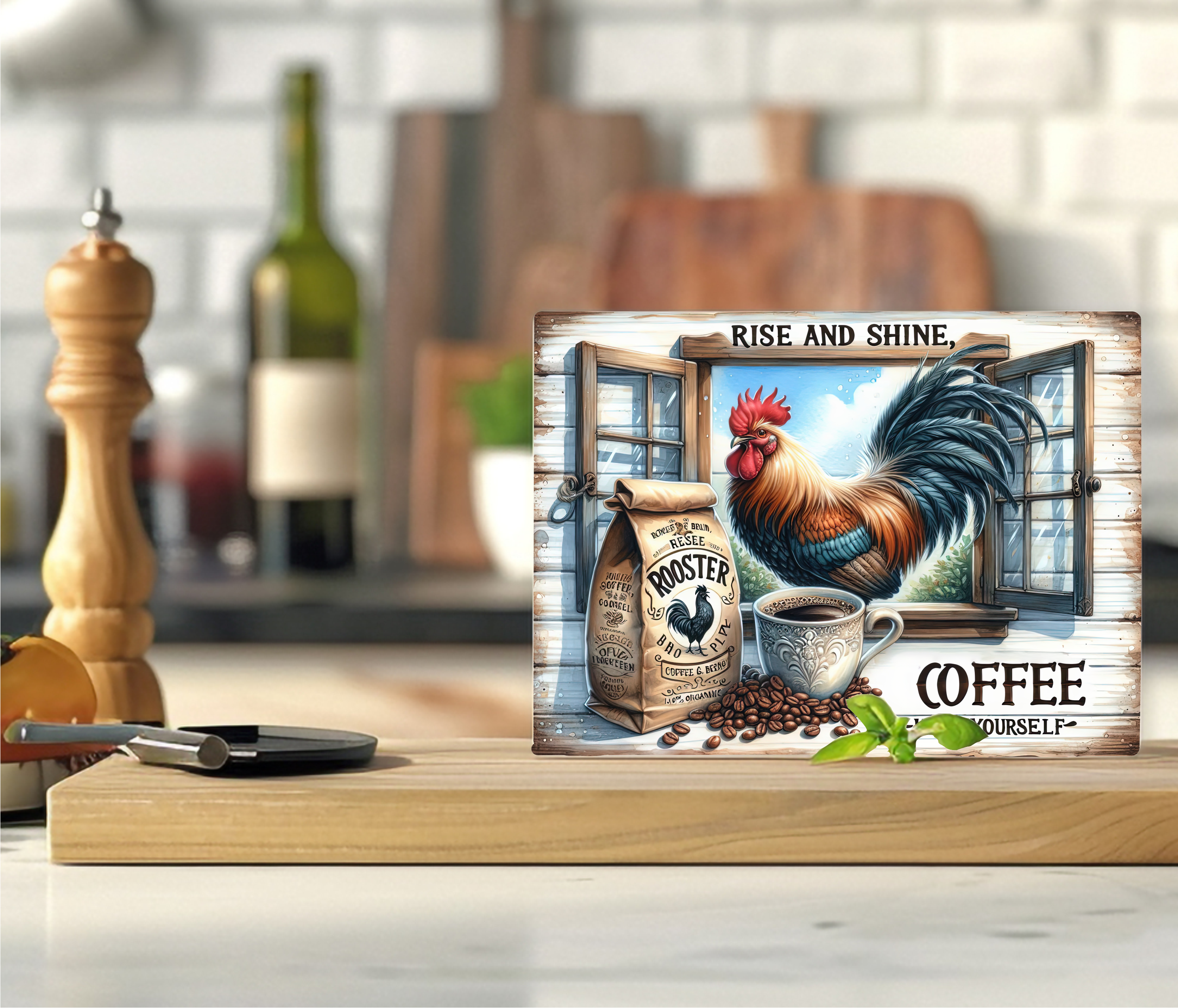 Rise & Shine - Cutting Board - Sublimation Transfer