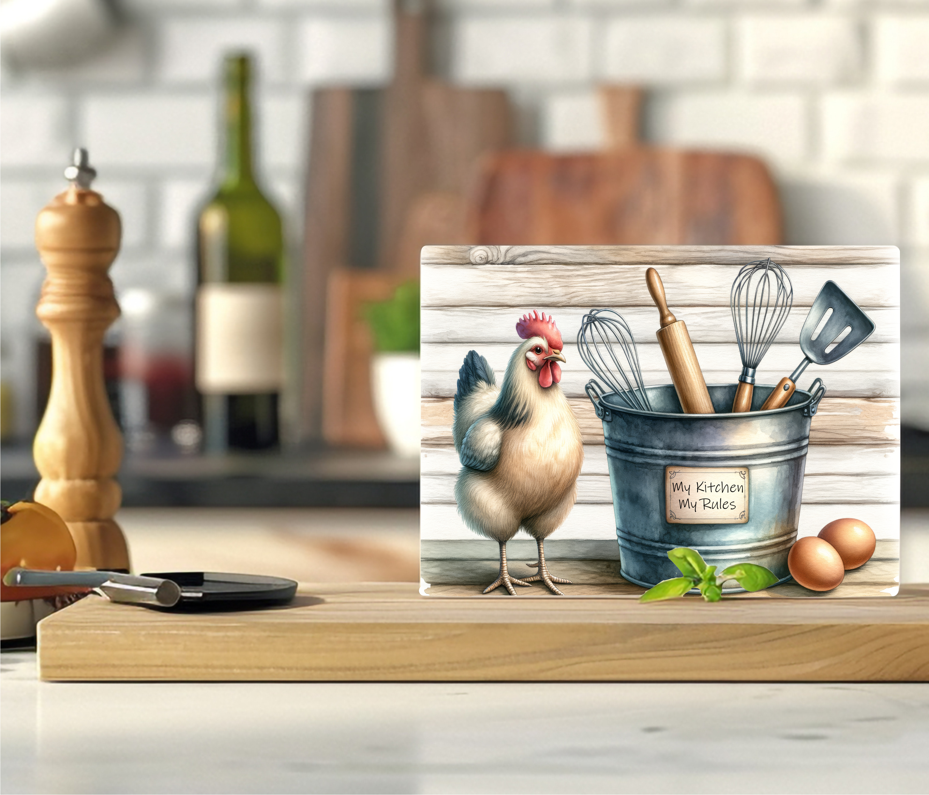 Country Chicken - Cutting Board - Sublimation Transfer