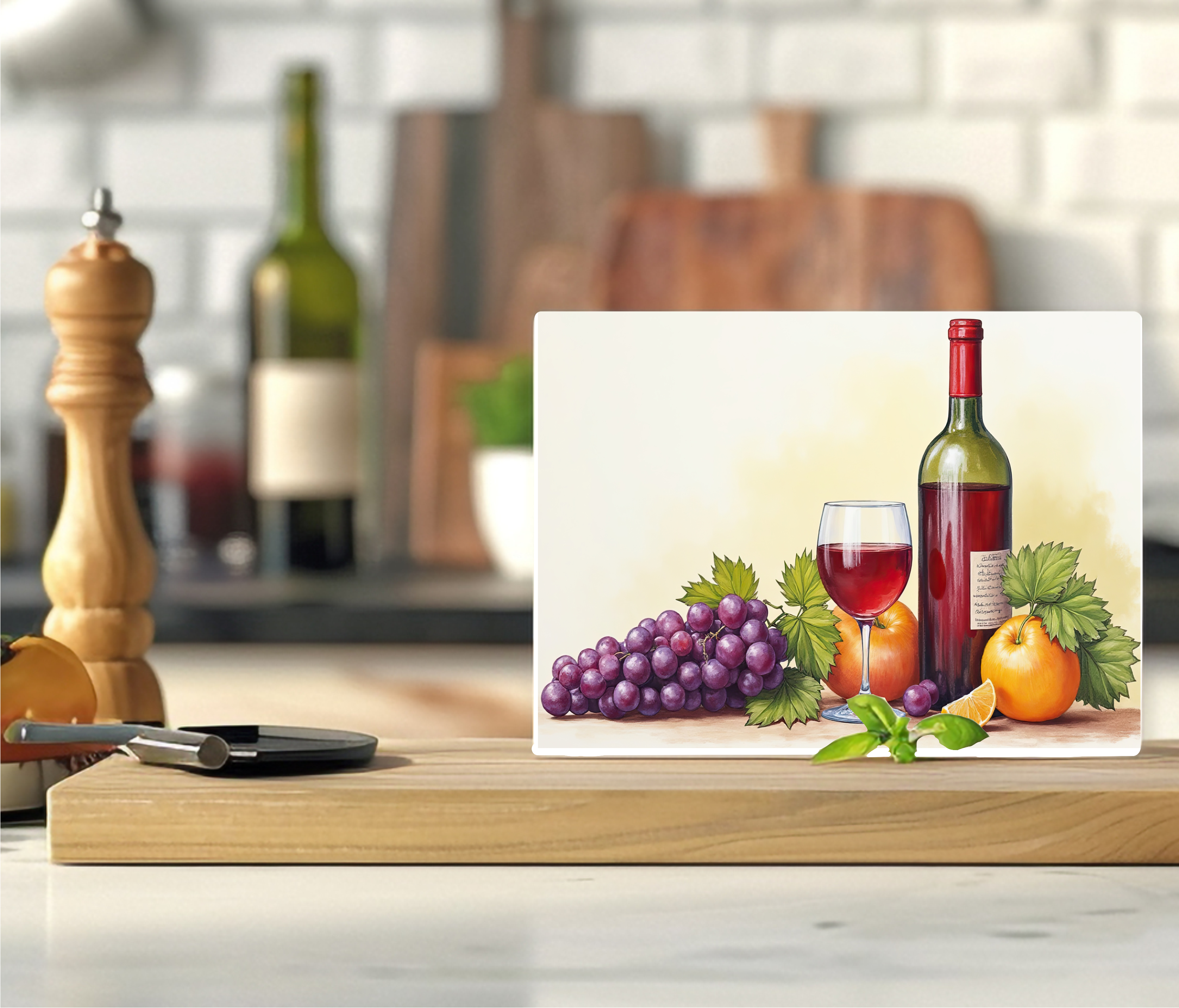 Wine - Cutting Board - Sublimation Transfer