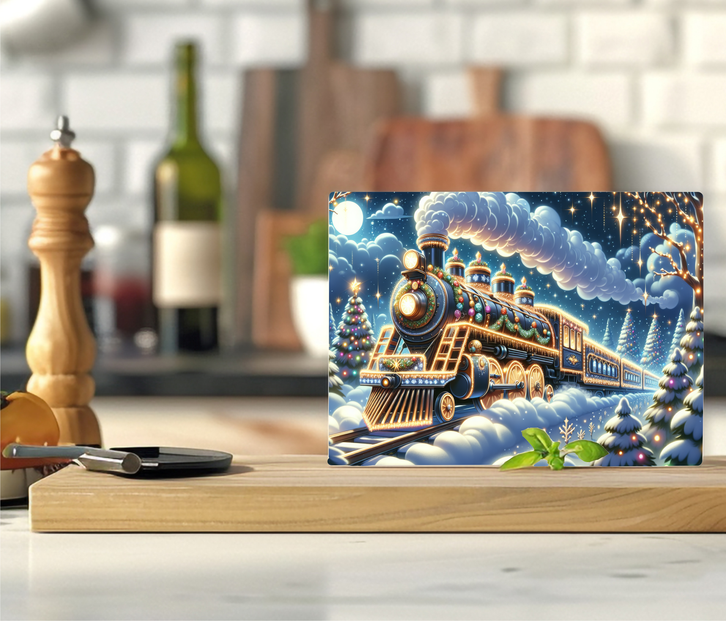 Christmas Train - Cutting Board - Sublimation Transfer