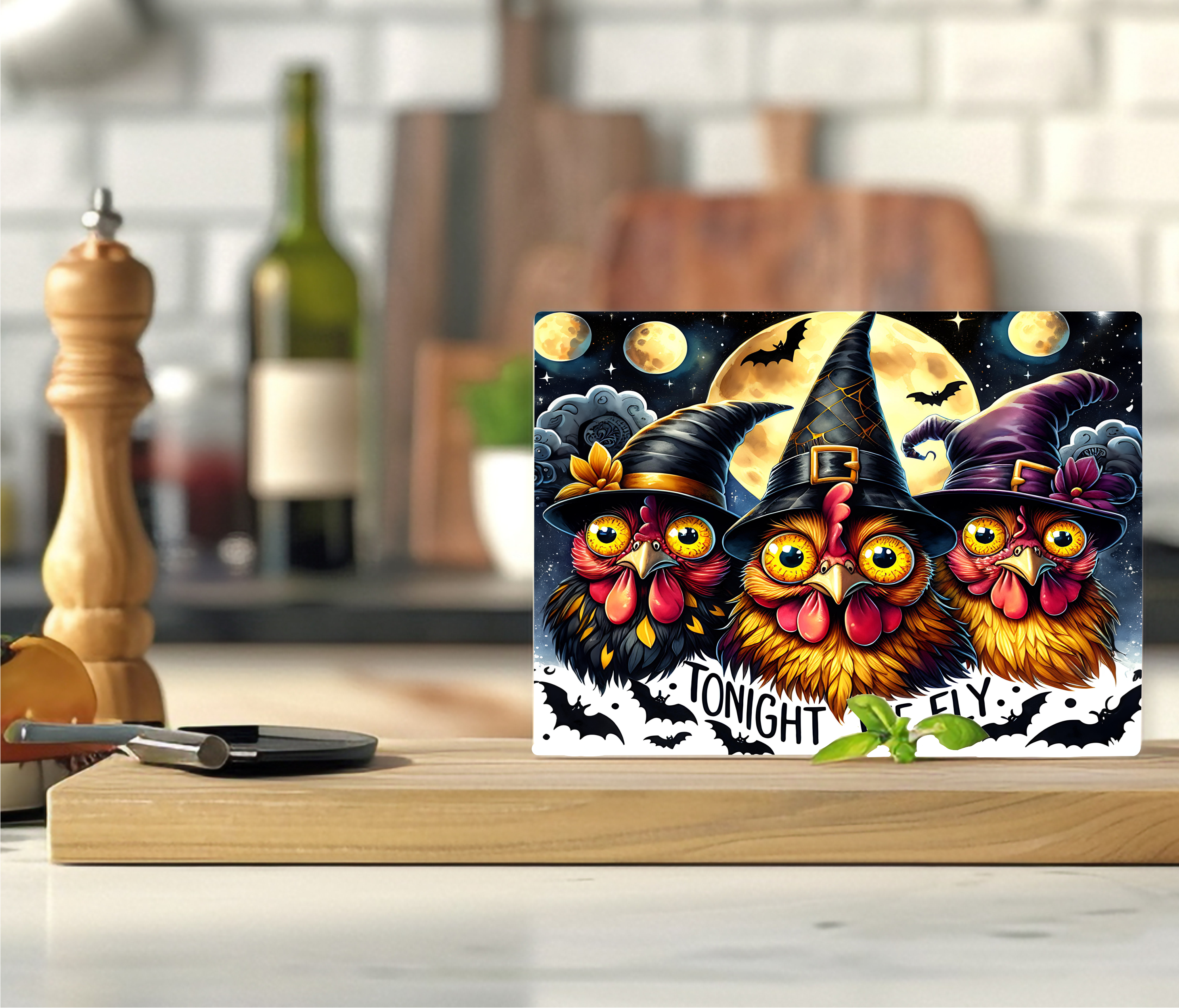 Tonight We Fly Chickens - Cutting Board - Sublimation Transfer