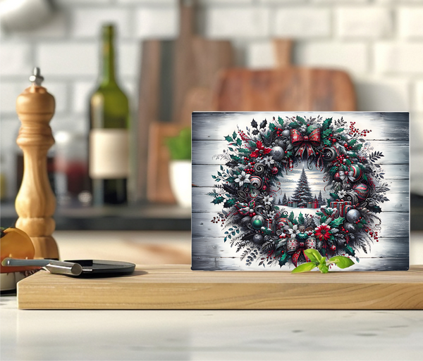 Christmas Wreath - Cutting Board - Sublimation Transfer