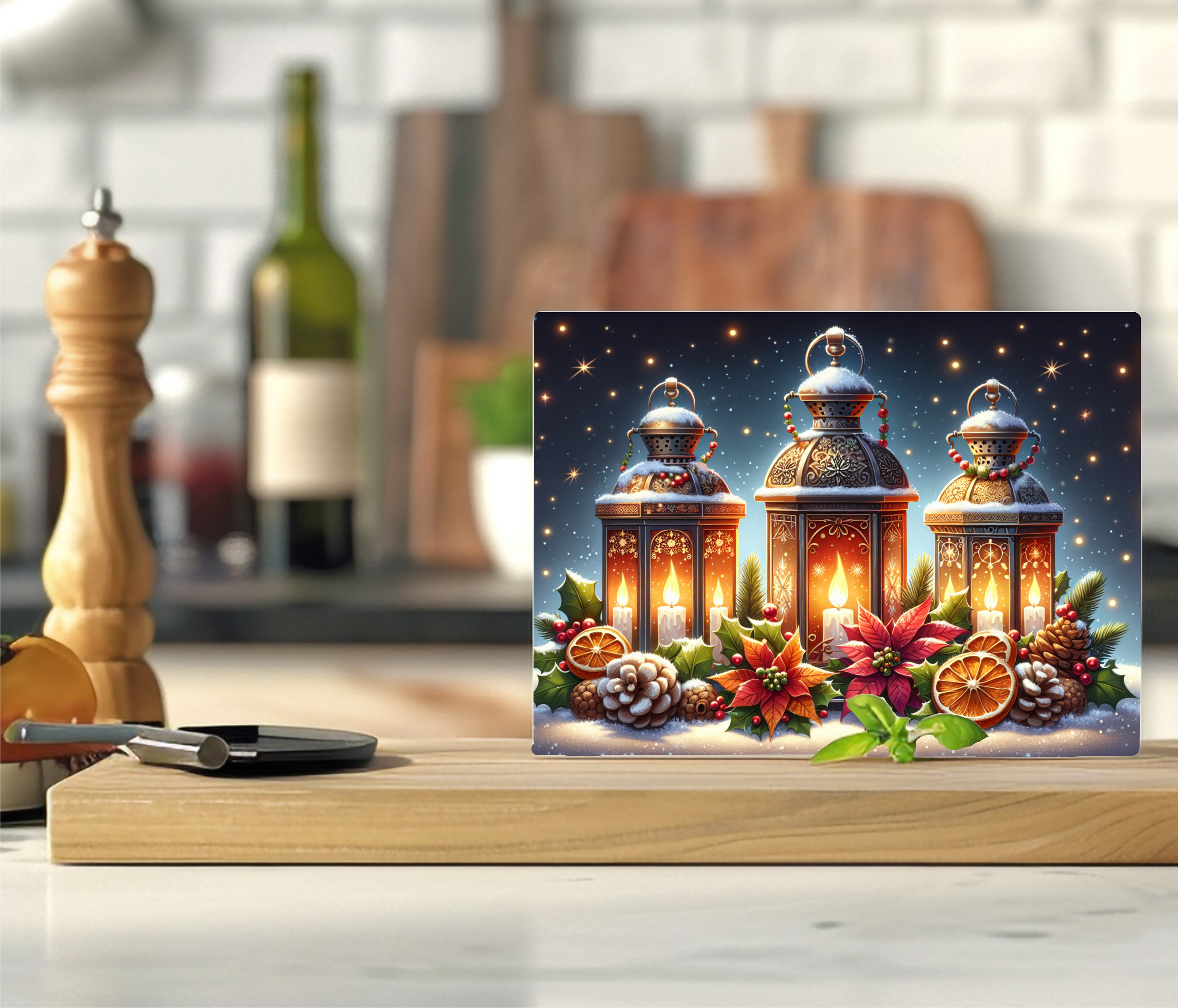 Christmas Lanterns - Cutting Board - Sublimation Transfer