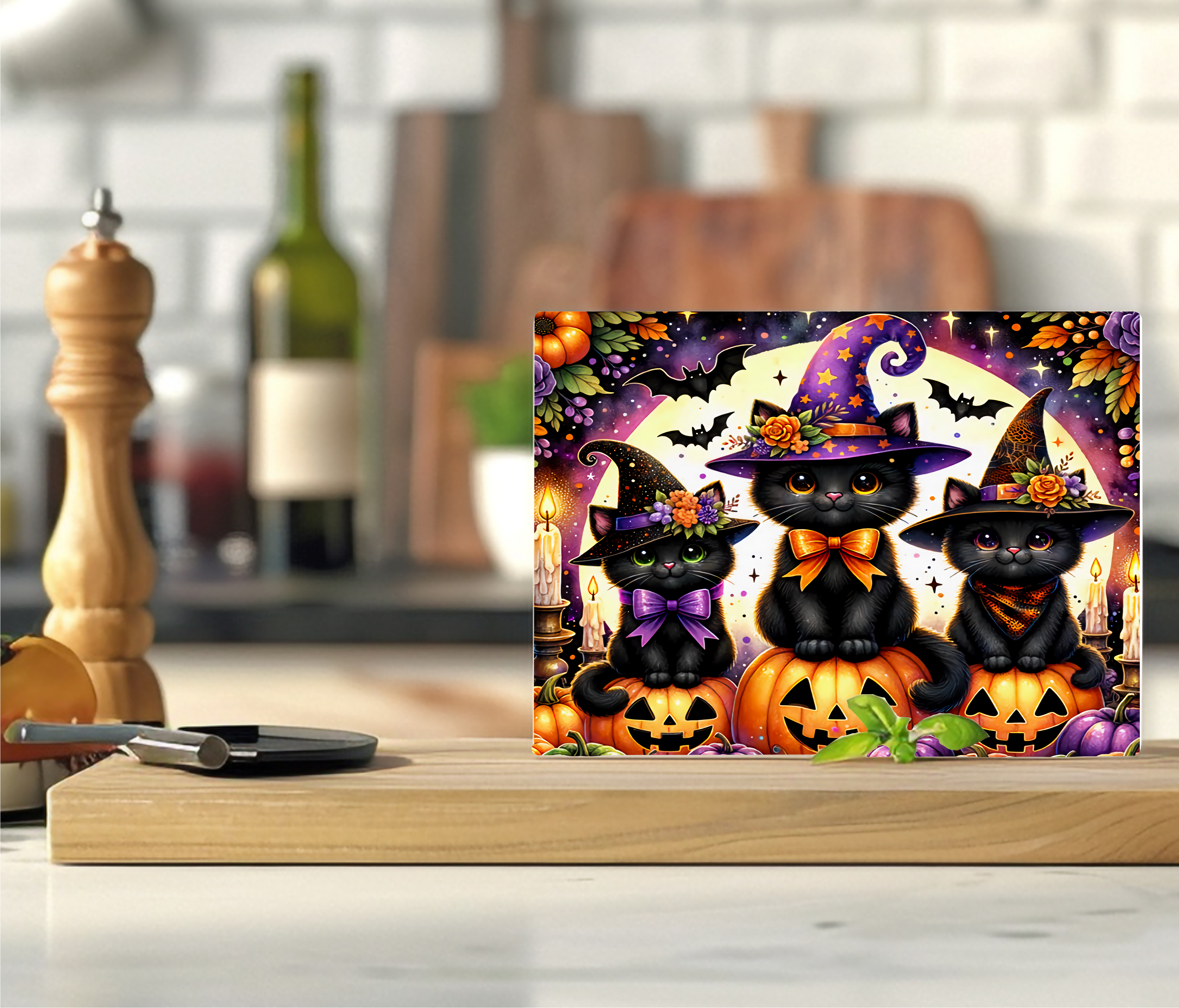 Black Cats - Cutting Board - Sublimation Transfer