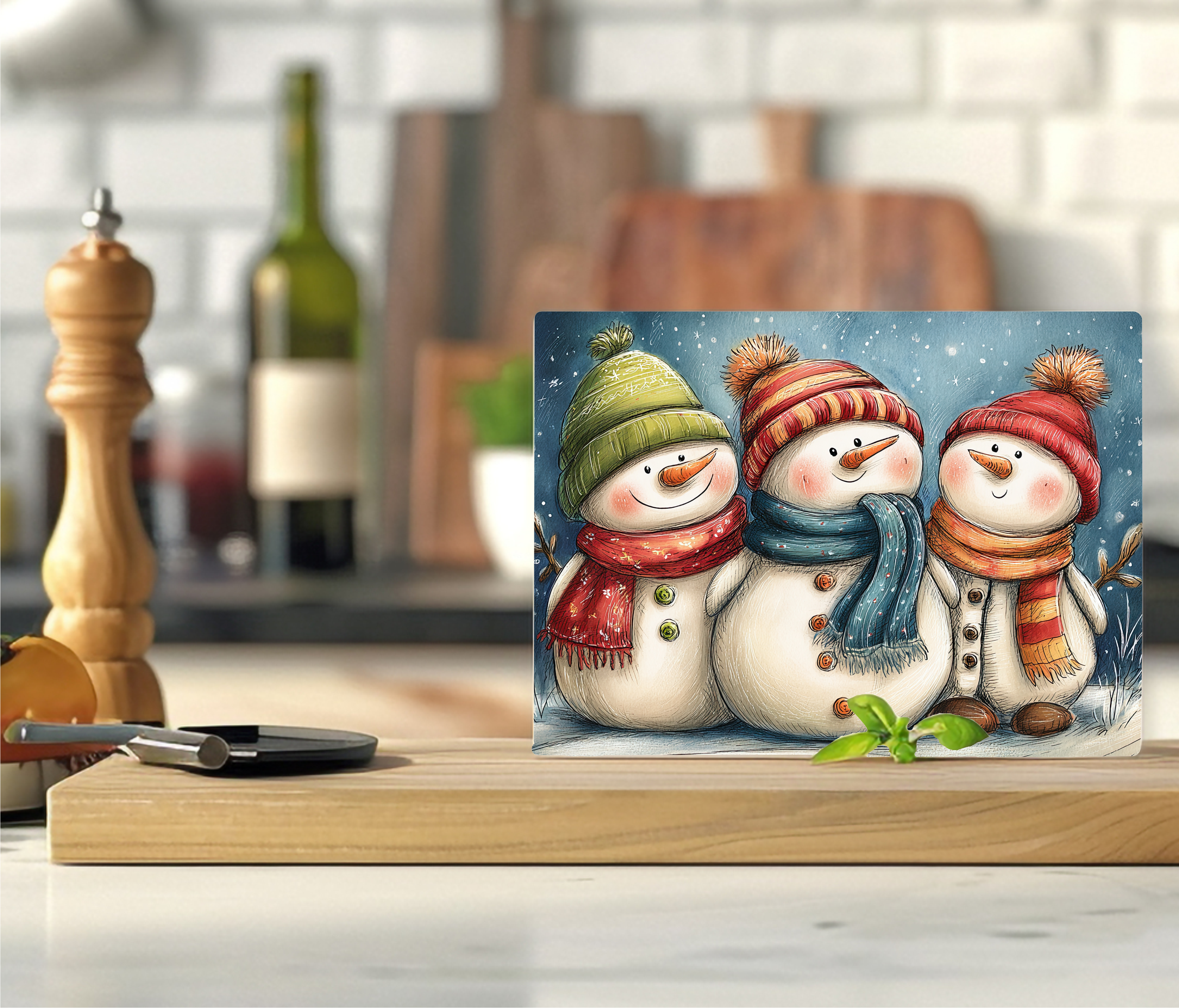 Snowmen - Cutting Board - Sublimation Transfer