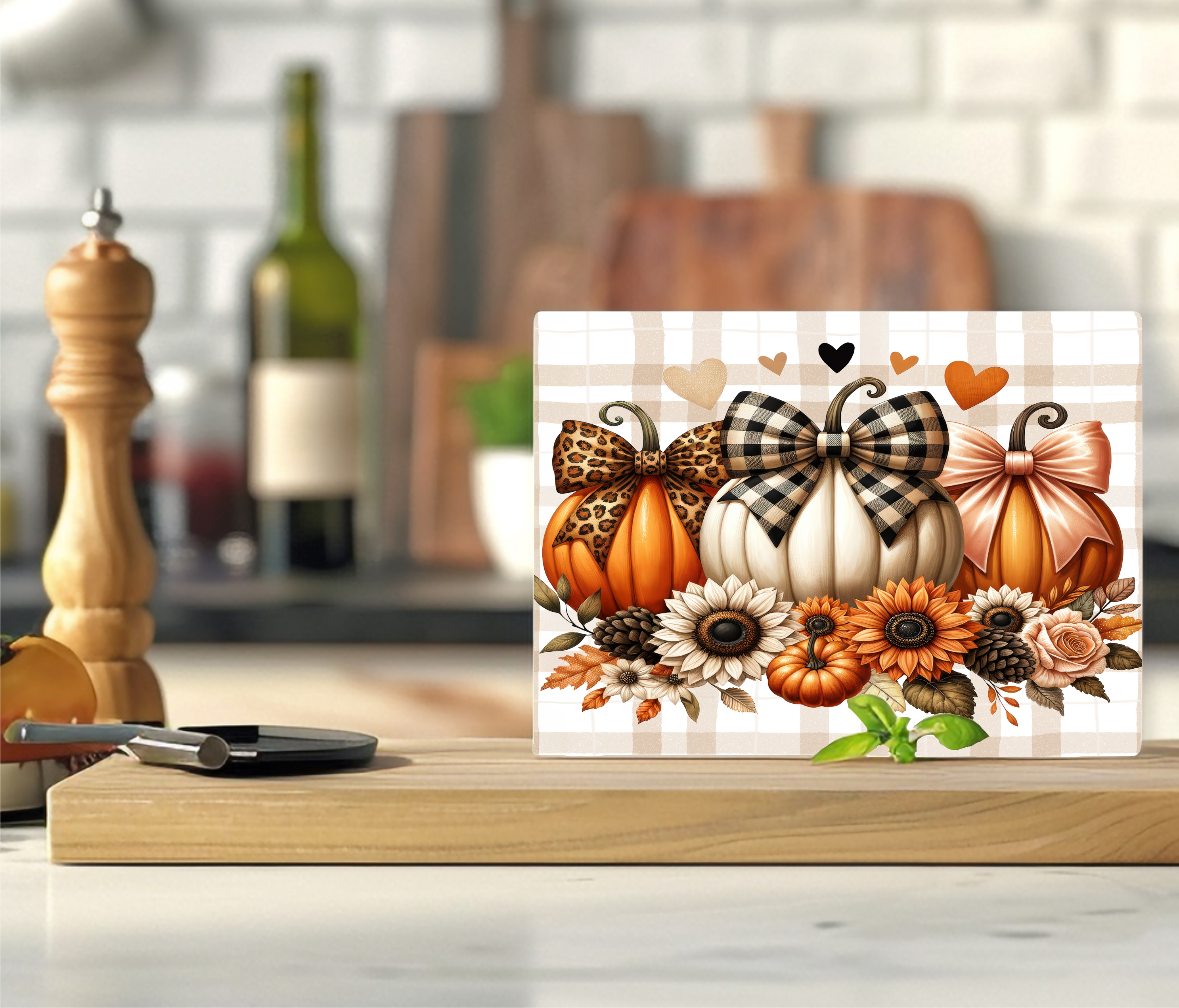 Autumn Pumpkins  - Cutting Board - Sublimation Transfer