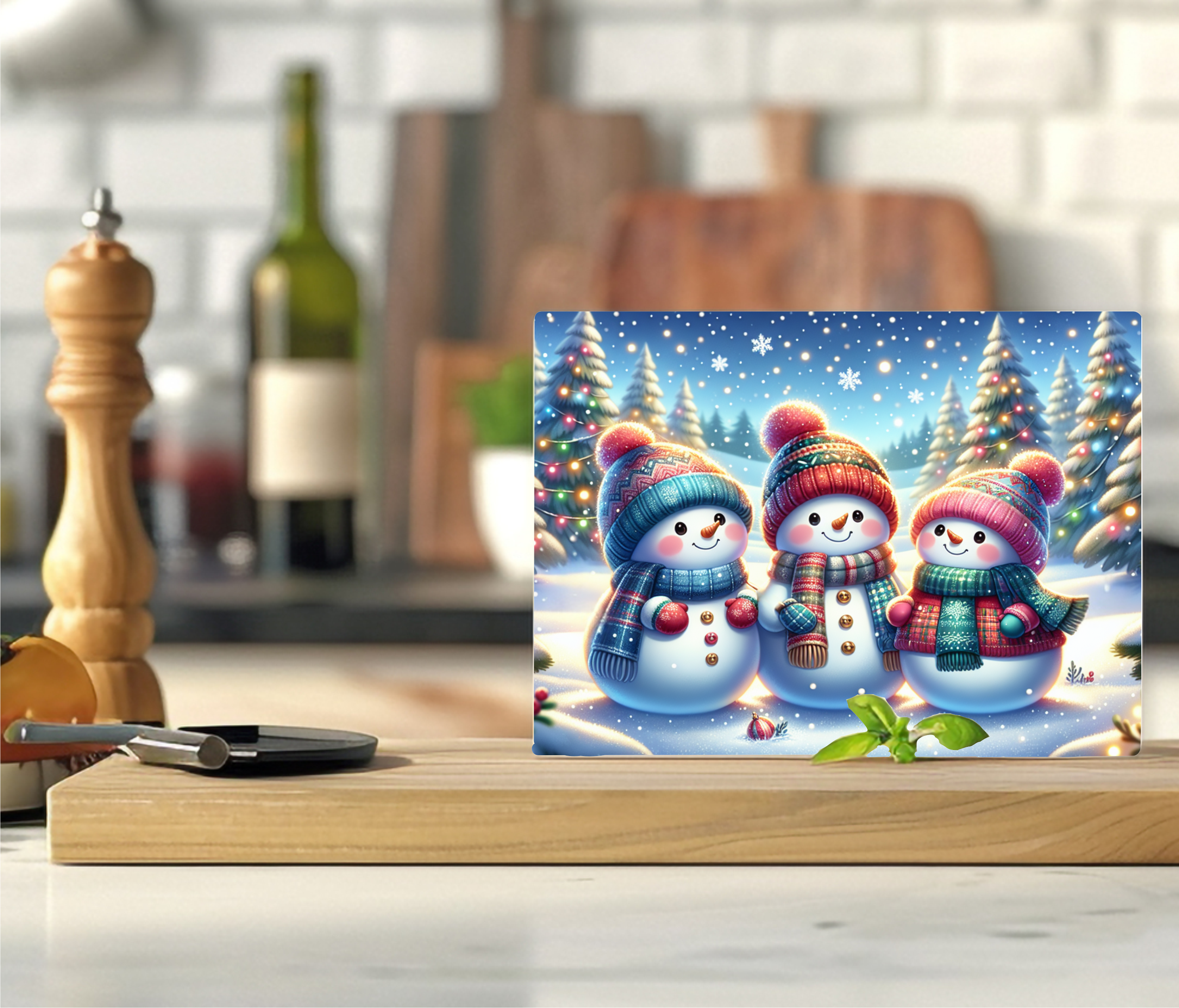 Snowmen - Cutting Board - Sublimation Transfer