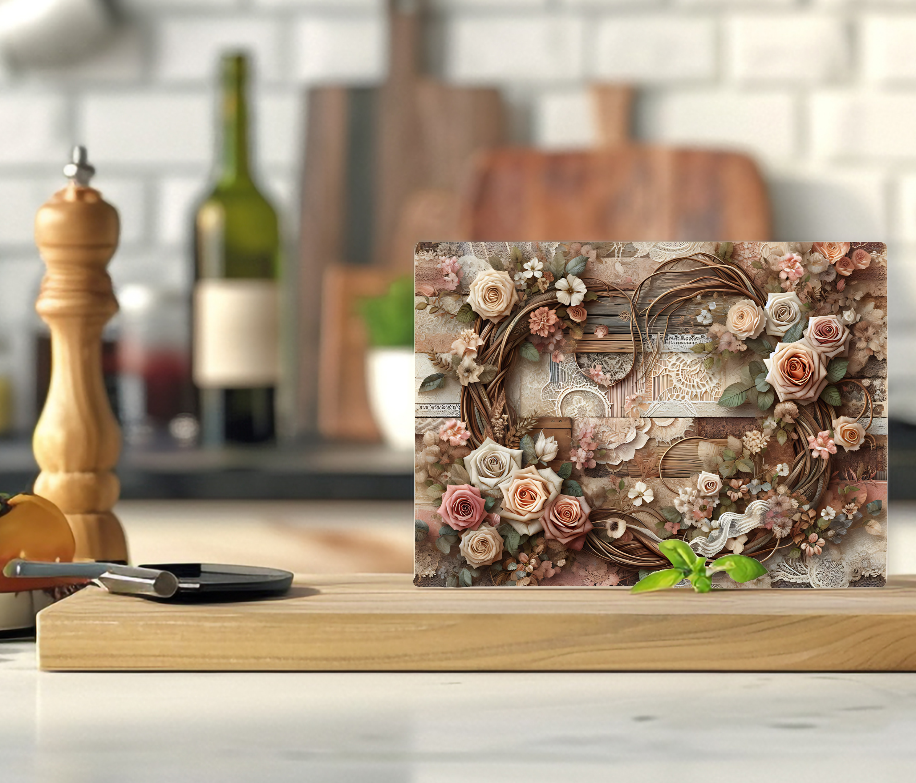 Boho Roses - Cutting Board - Sublimation Transfer