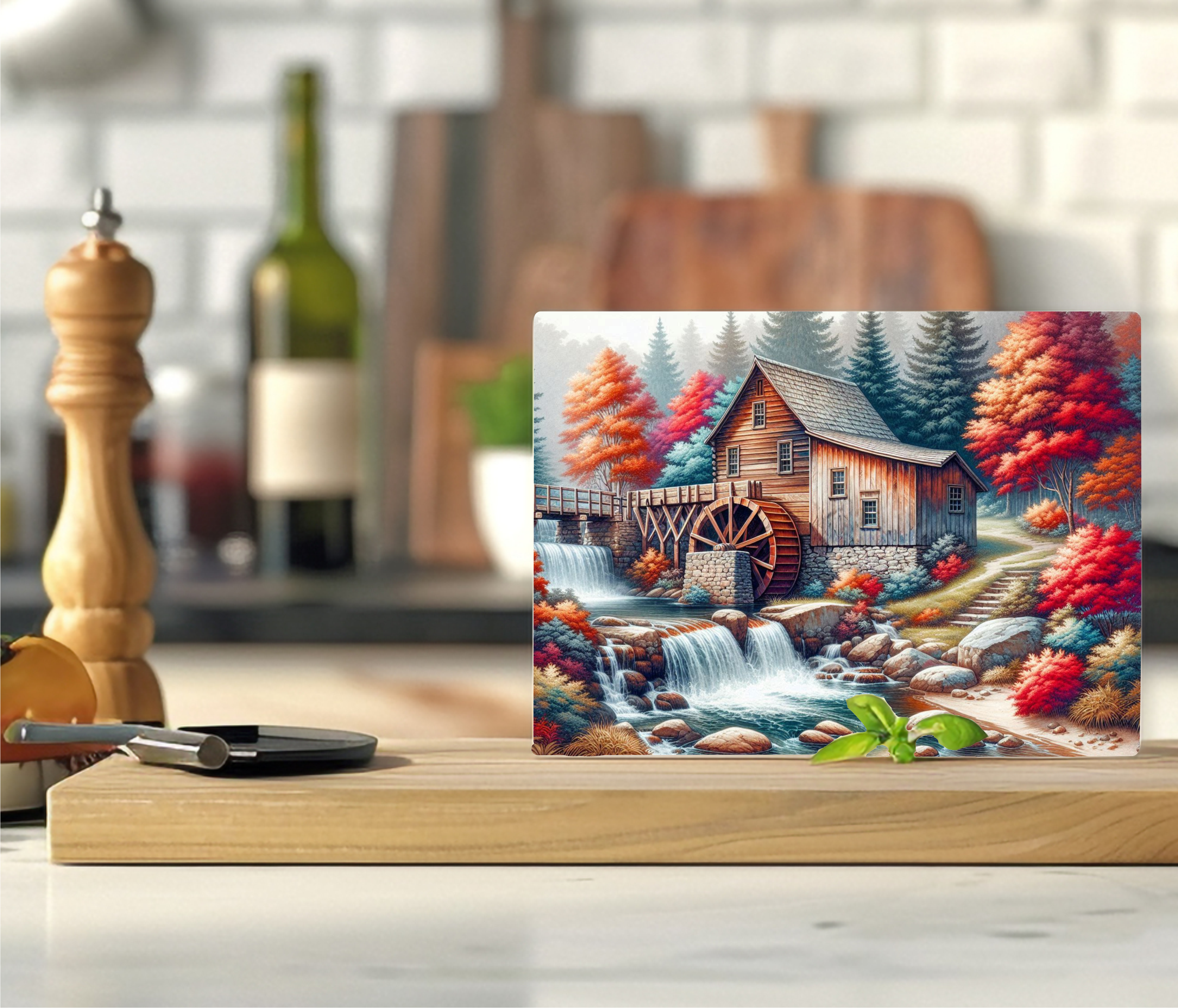 Autumn Water Wheel - Cutting Board - Sublimation Transfer