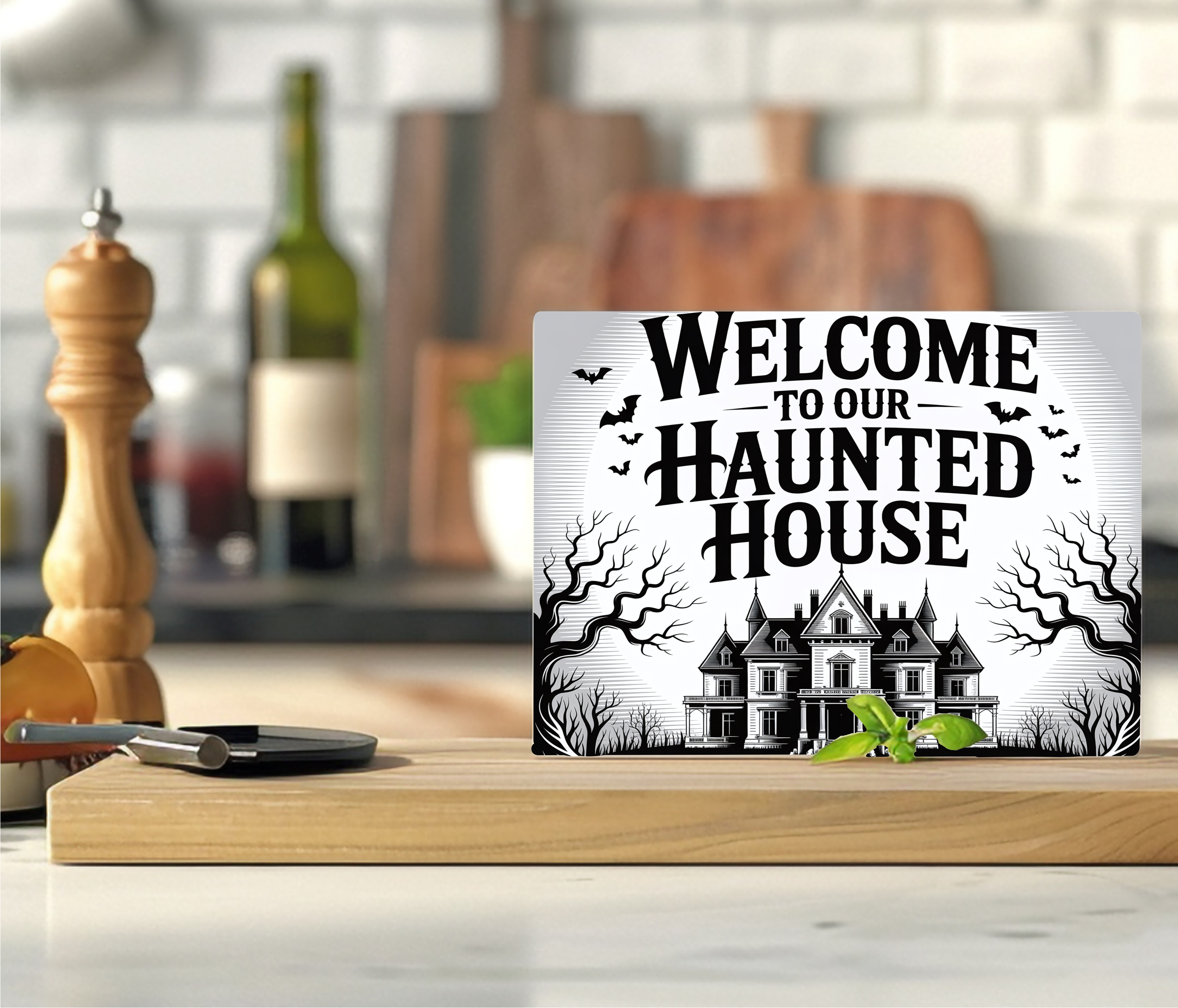 Welcome To Our Haunted House - Cutting Board - Sublimation Transfer