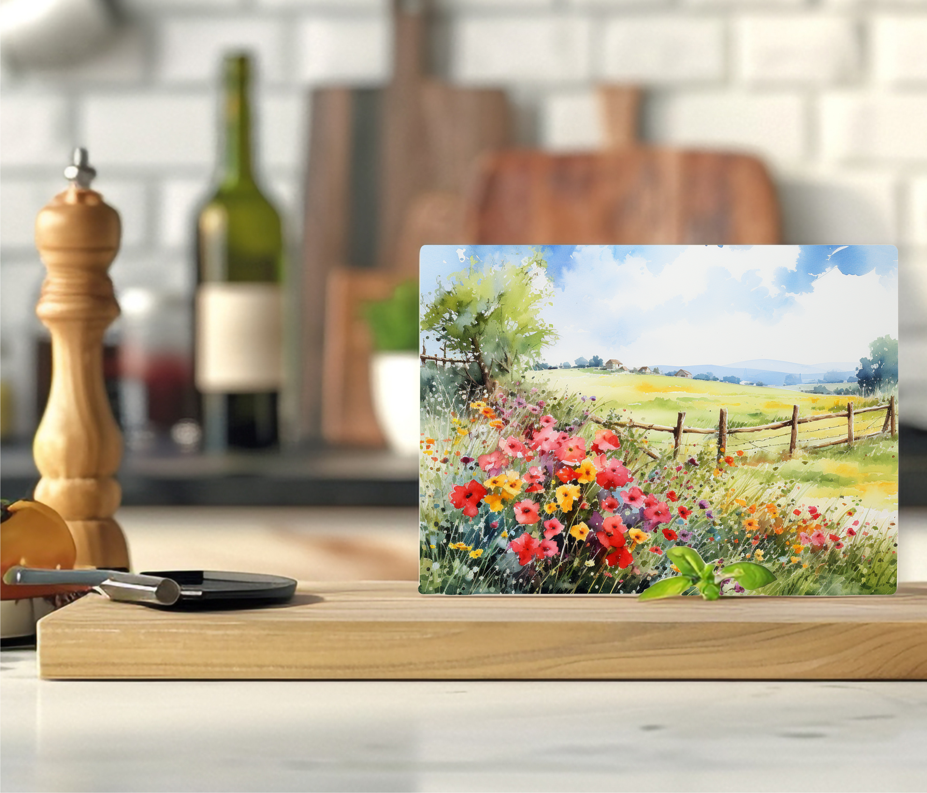 Wildflower Field - Cutting Board - Sublimation Transfer