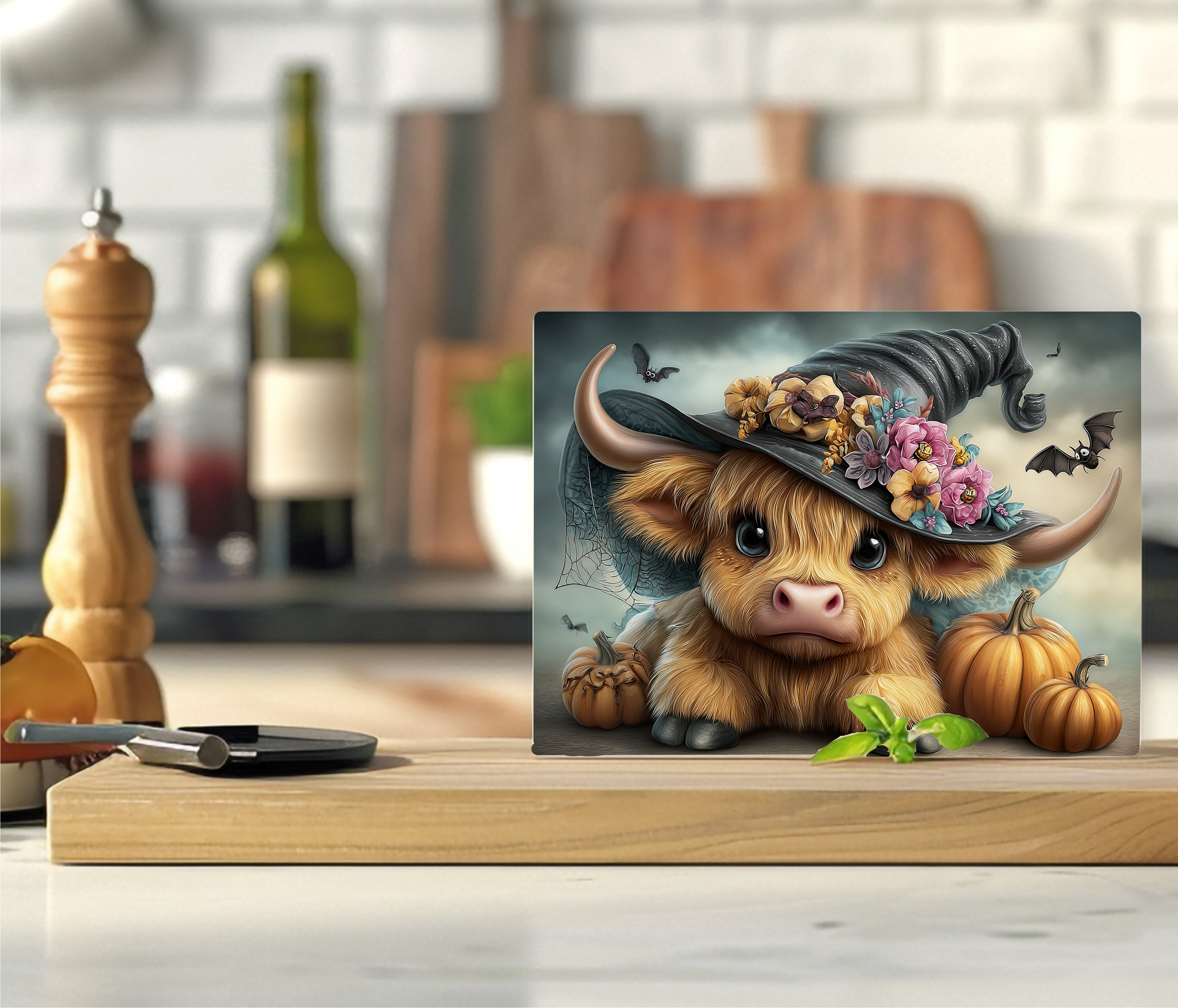 Witchy Cow - Cutting Board - Sublimation Transfer
