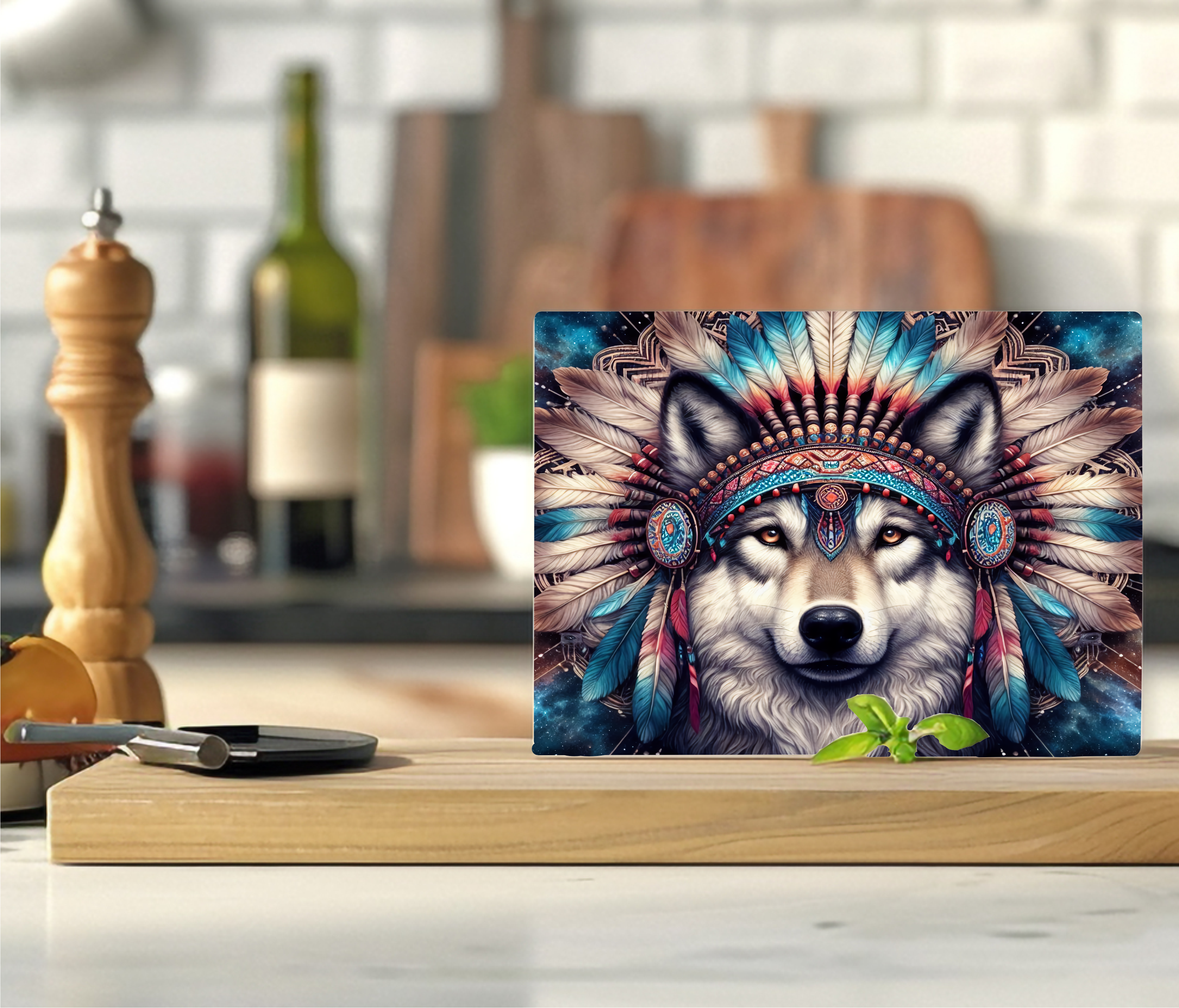 Wolf - Cutting Board - Sublimation Transfer