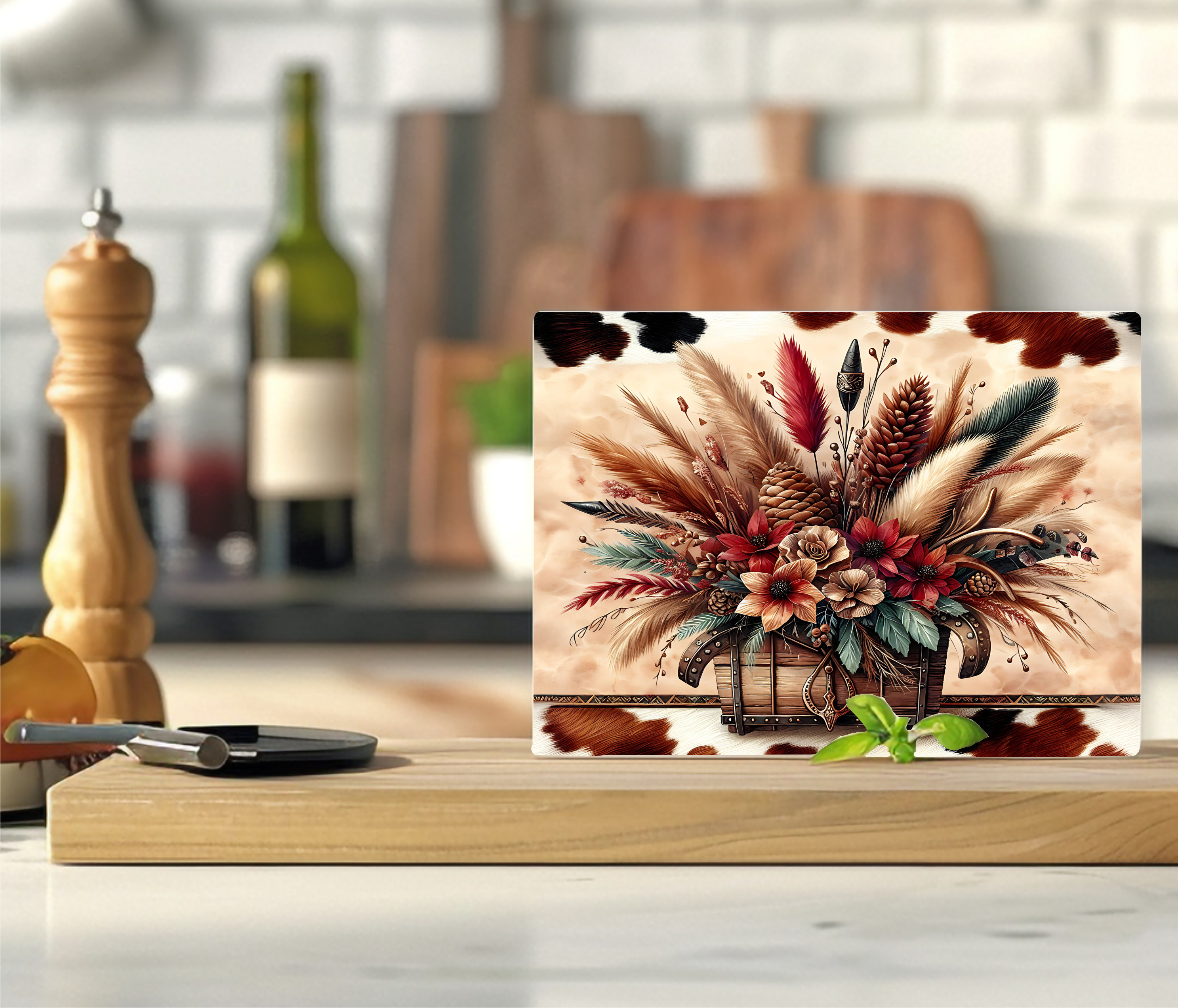 Floral Bouquet - Cutting Board - Sublimation Transfer