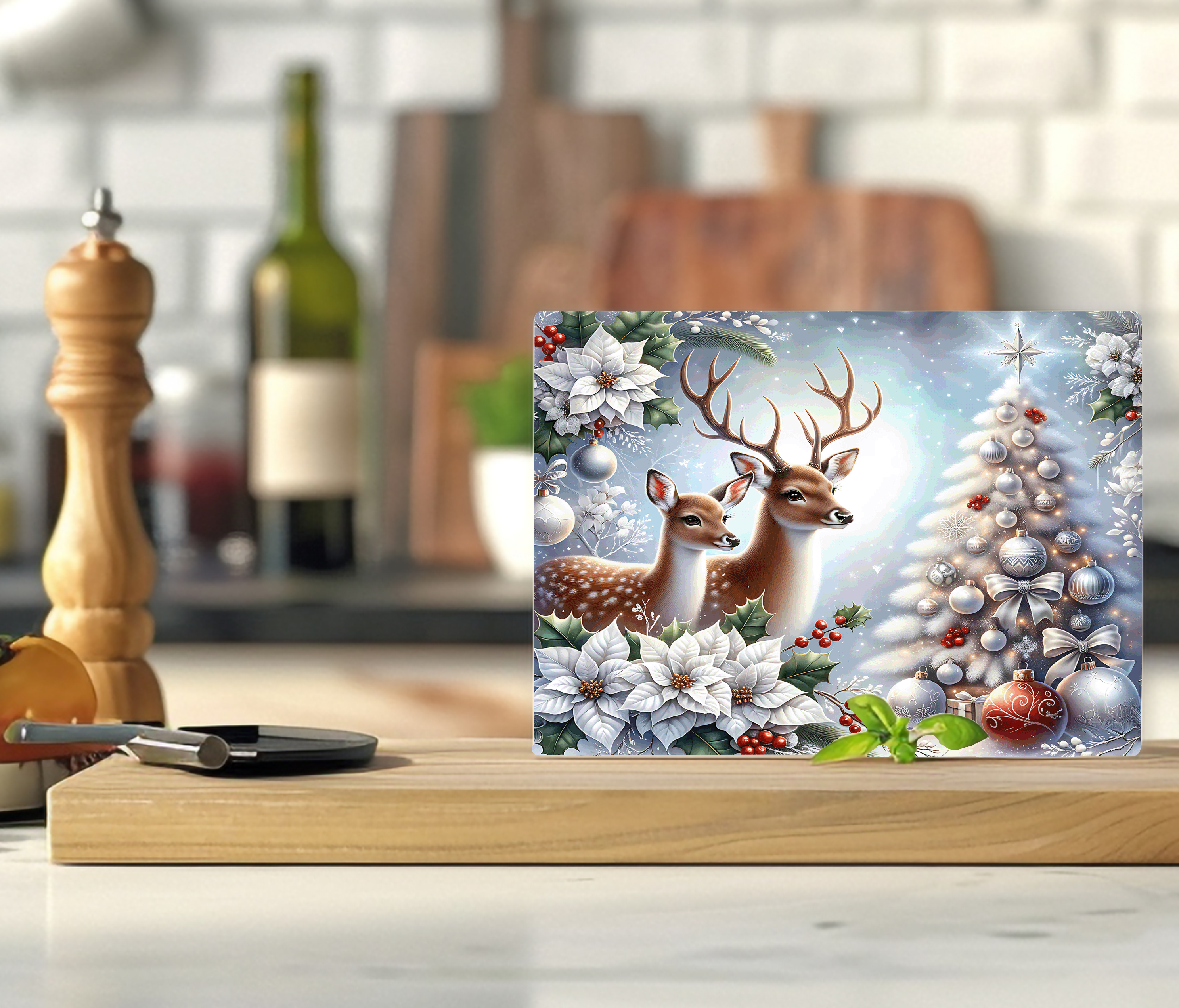 Christmas Deer - Cutting Board - Sublimation Transfer