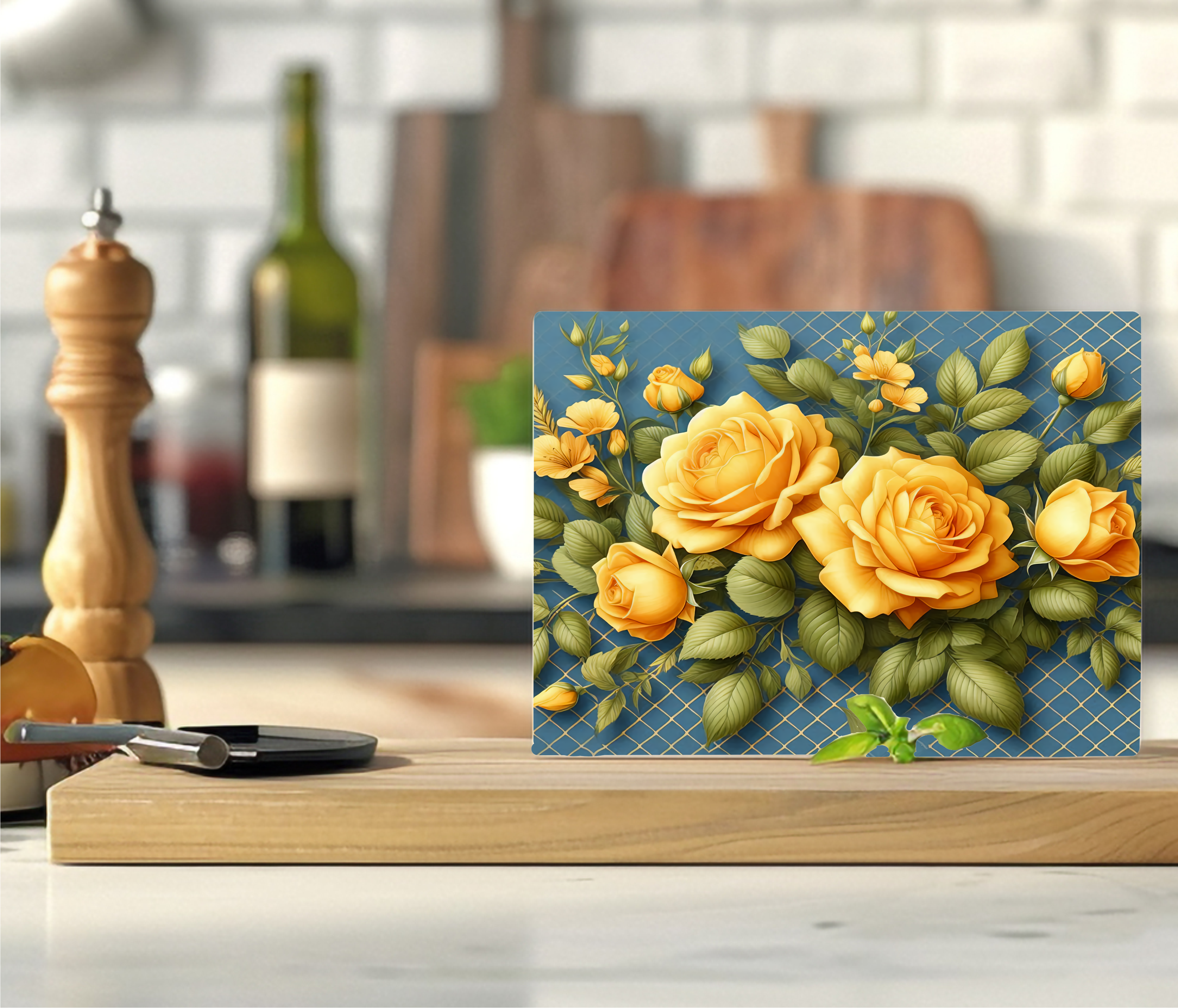 Yellow Roses - Cutting Board - Sublimation Transfer