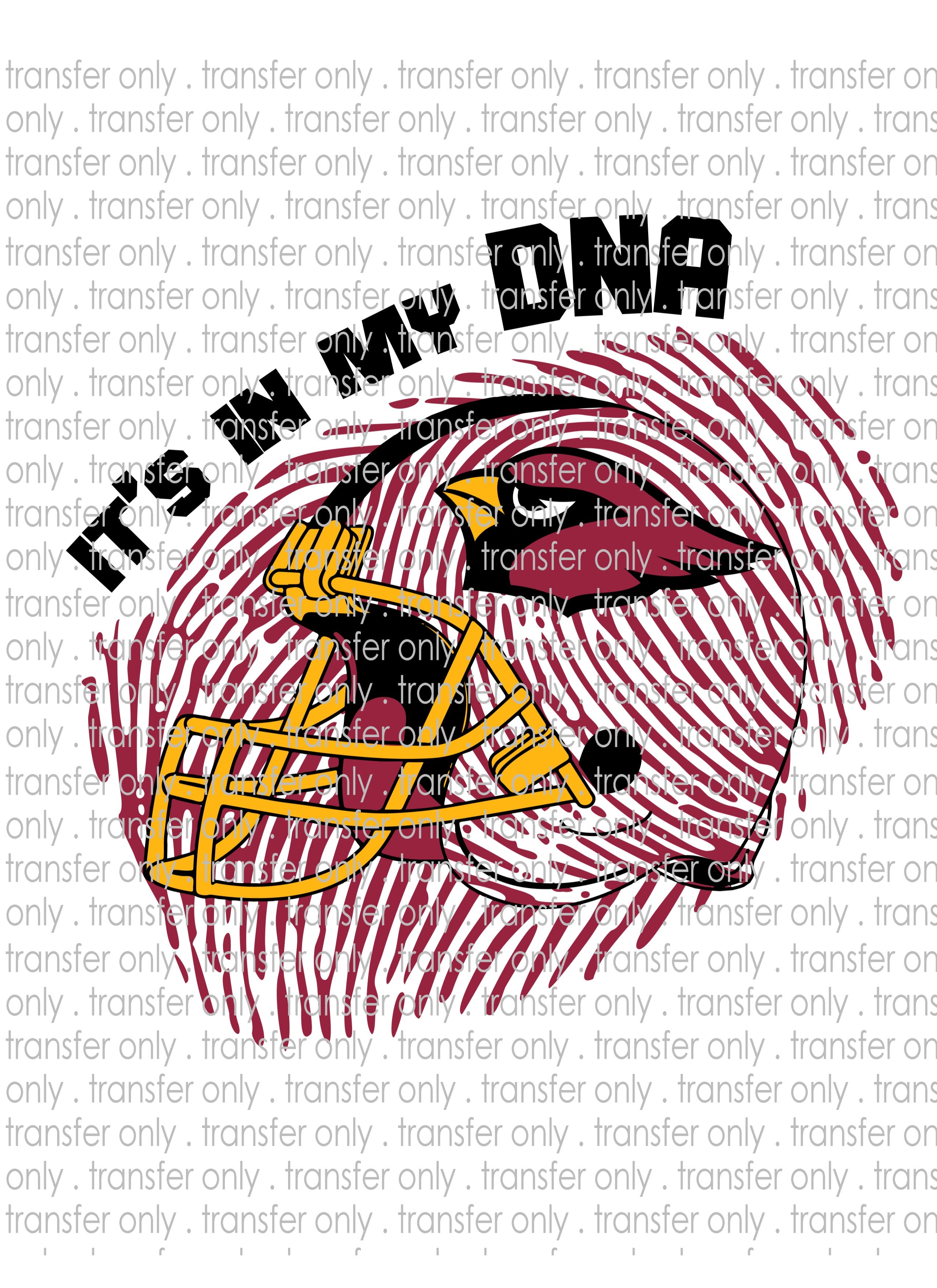 Waterslide, Sublimation Transfers - DNA Football - Cardinals