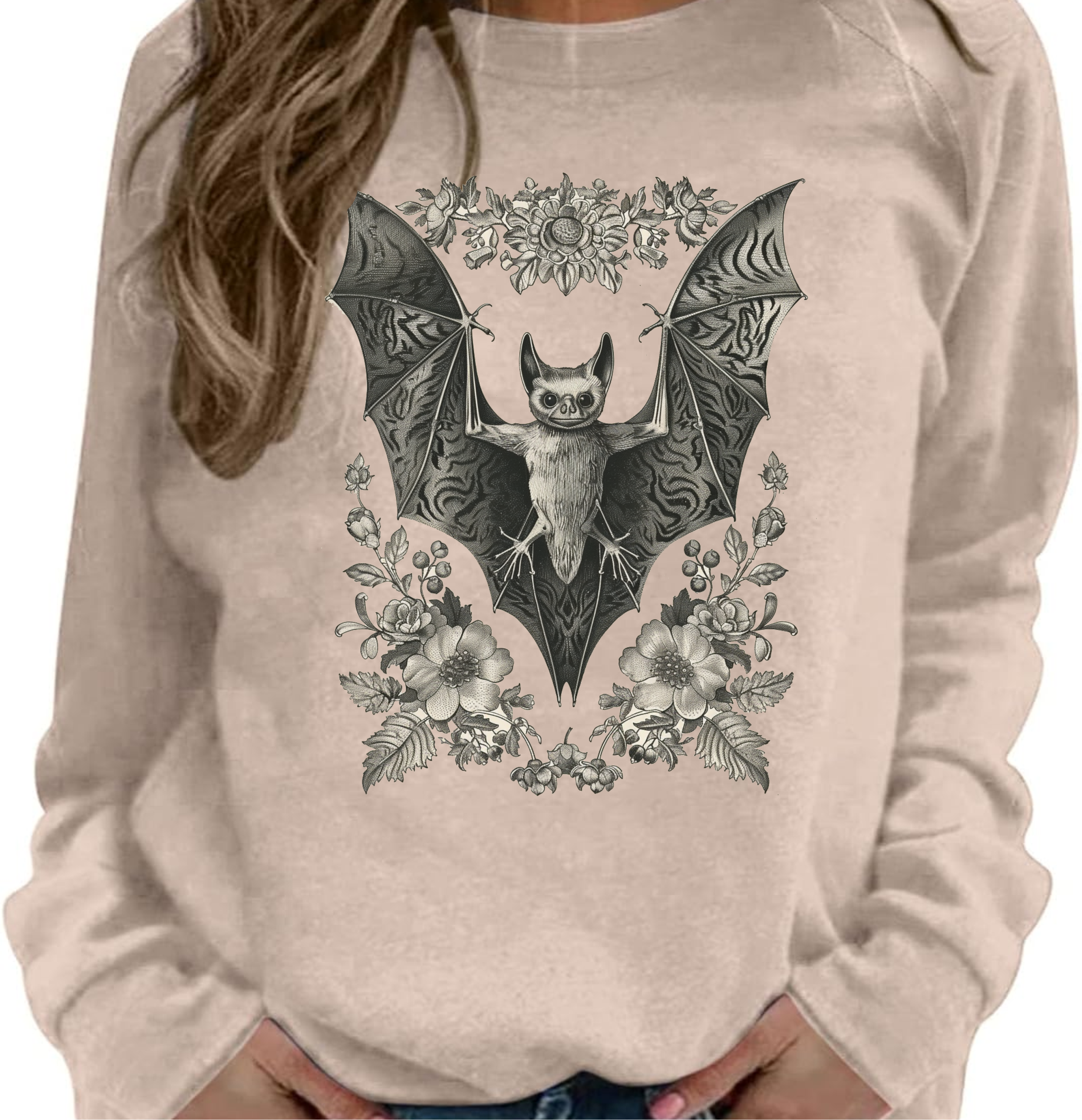 Floral Bat - DTF Transfer