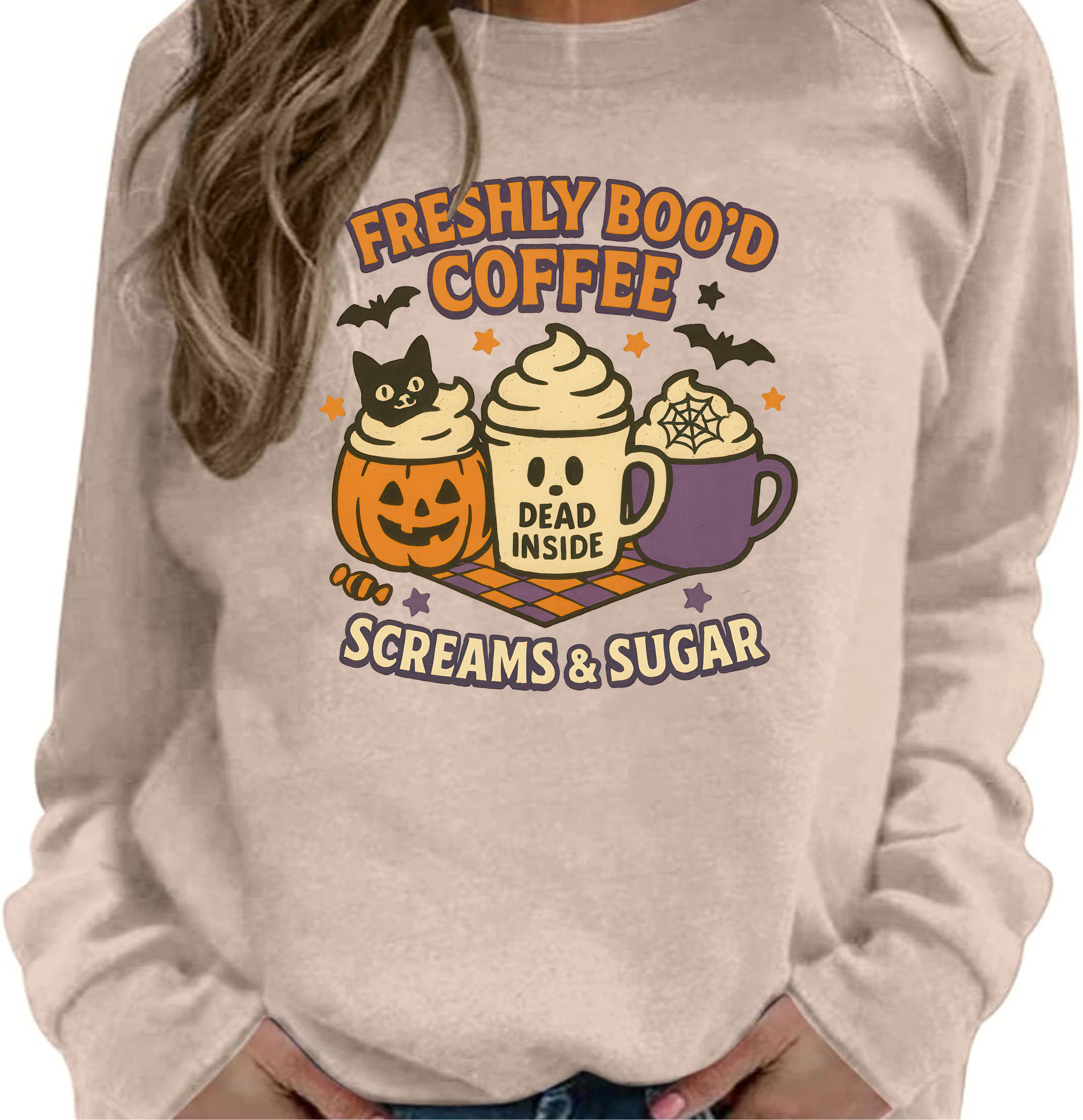 Freshly Boo'd Coffee, Screams & Sugar - DTF Transfer