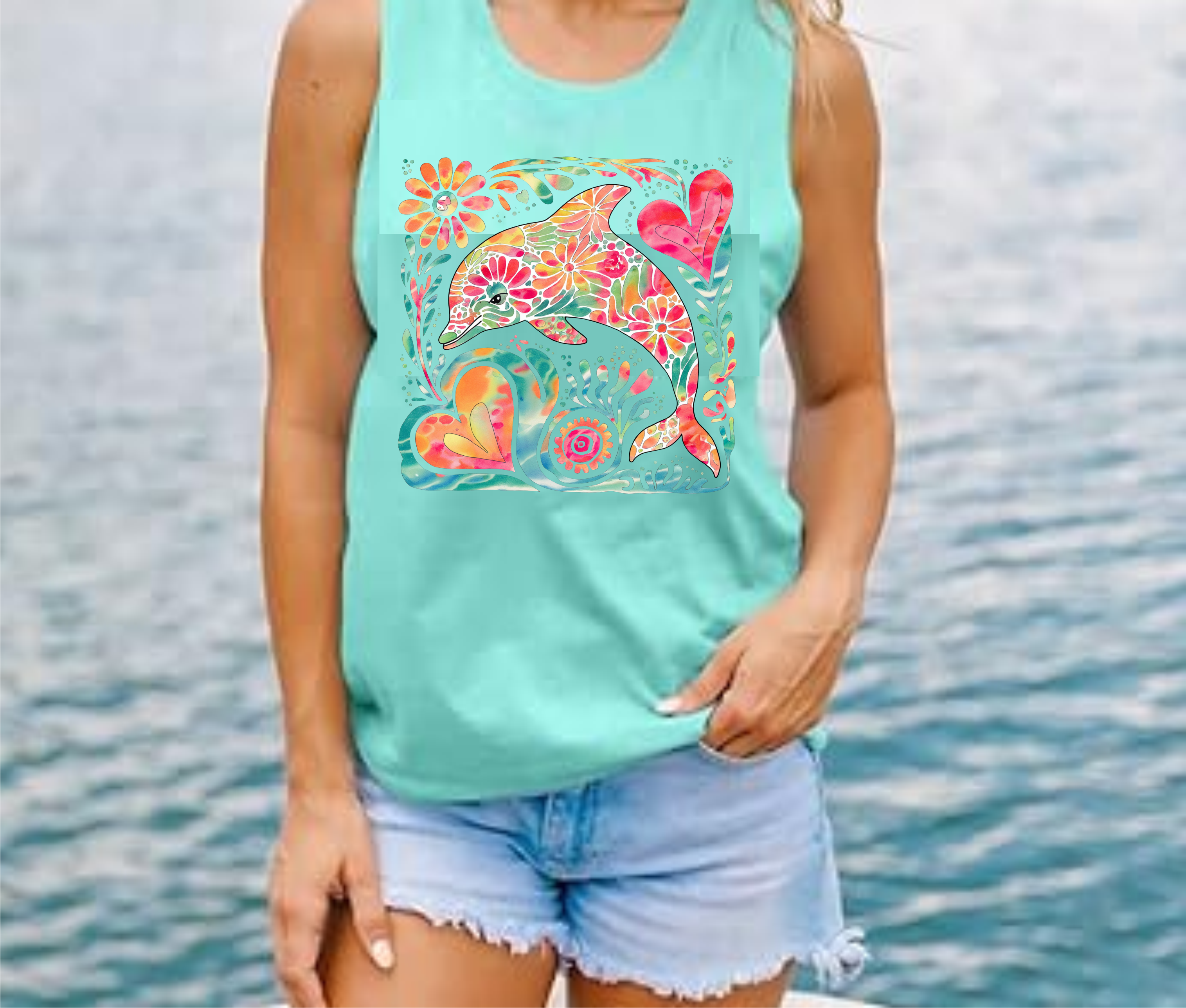 Artsy Dolphin - DTF Transfer