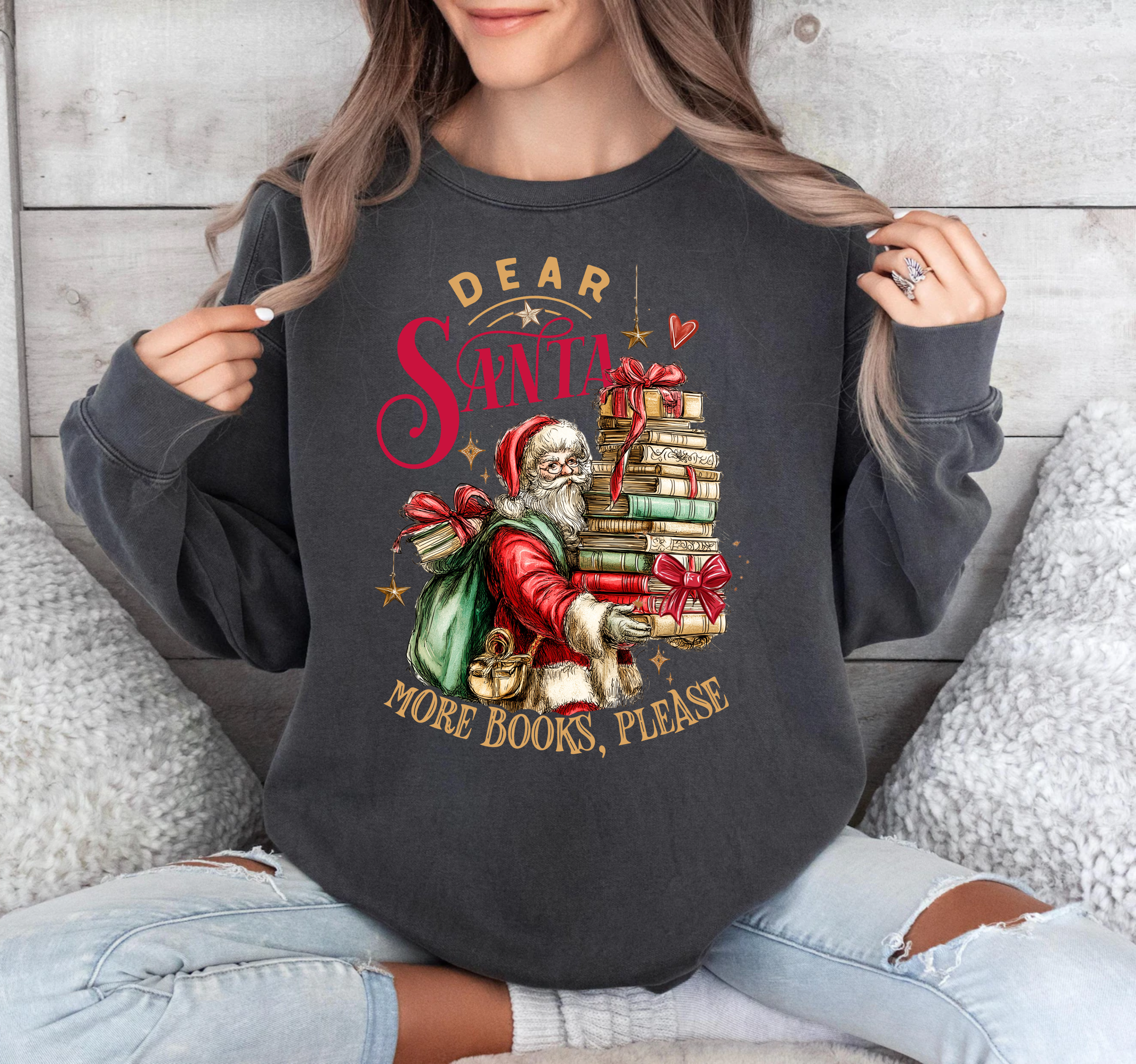 Dear Santa, More Books, Please - DTF Transfer