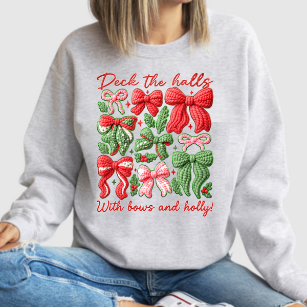 Deck The Halls With Bows & Holly - DTF Transfer